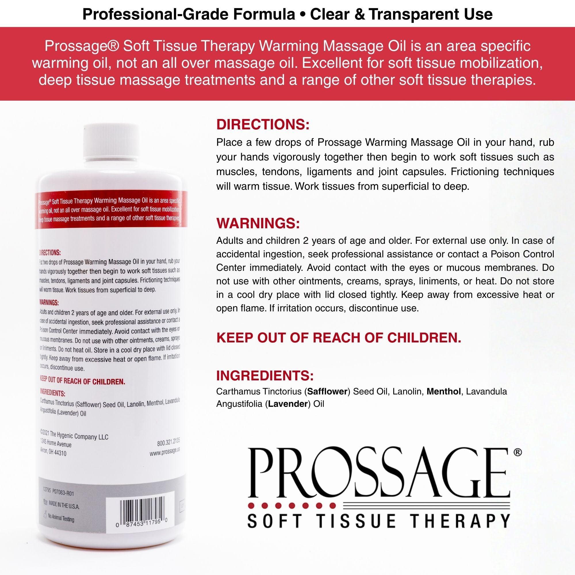 Prossage Heat Warming Relief Massage Oil for Therapuetic Massages, Deep Tissue Massages, and Aromatherapy, Topical Reliever, 32 Ounce Bottle Prossage buy supplements canada
