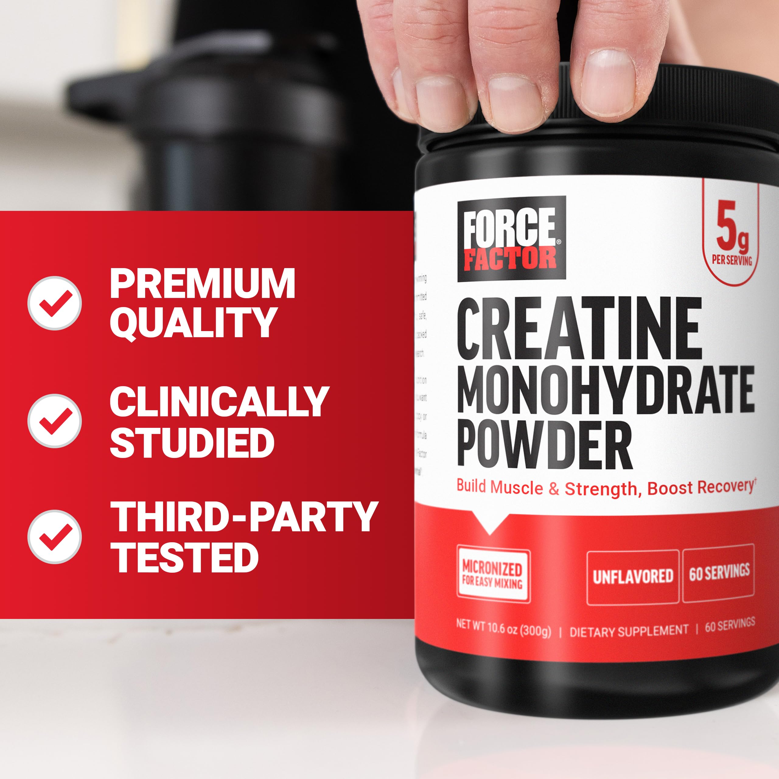 Force Factor Creatine Monohydrate Powder, 5g Micronized Dose to Support Muscle Growth, Strength, Recovery, Cognitive Health & Memory Force Factor buy supplements canada