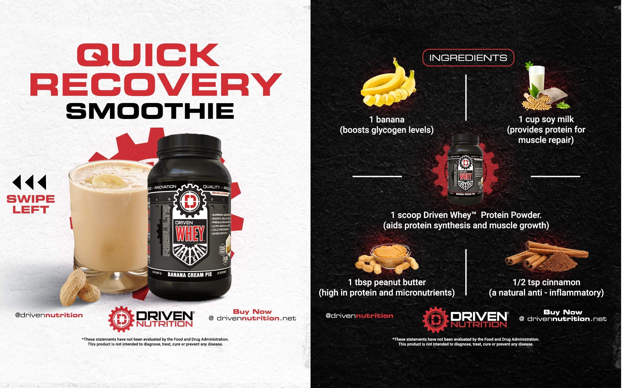 Driven WHEY- Grass Fed Whey Protein Powder: Delicious, Clean Protein Shake Driven Nutrition buy supplements canada