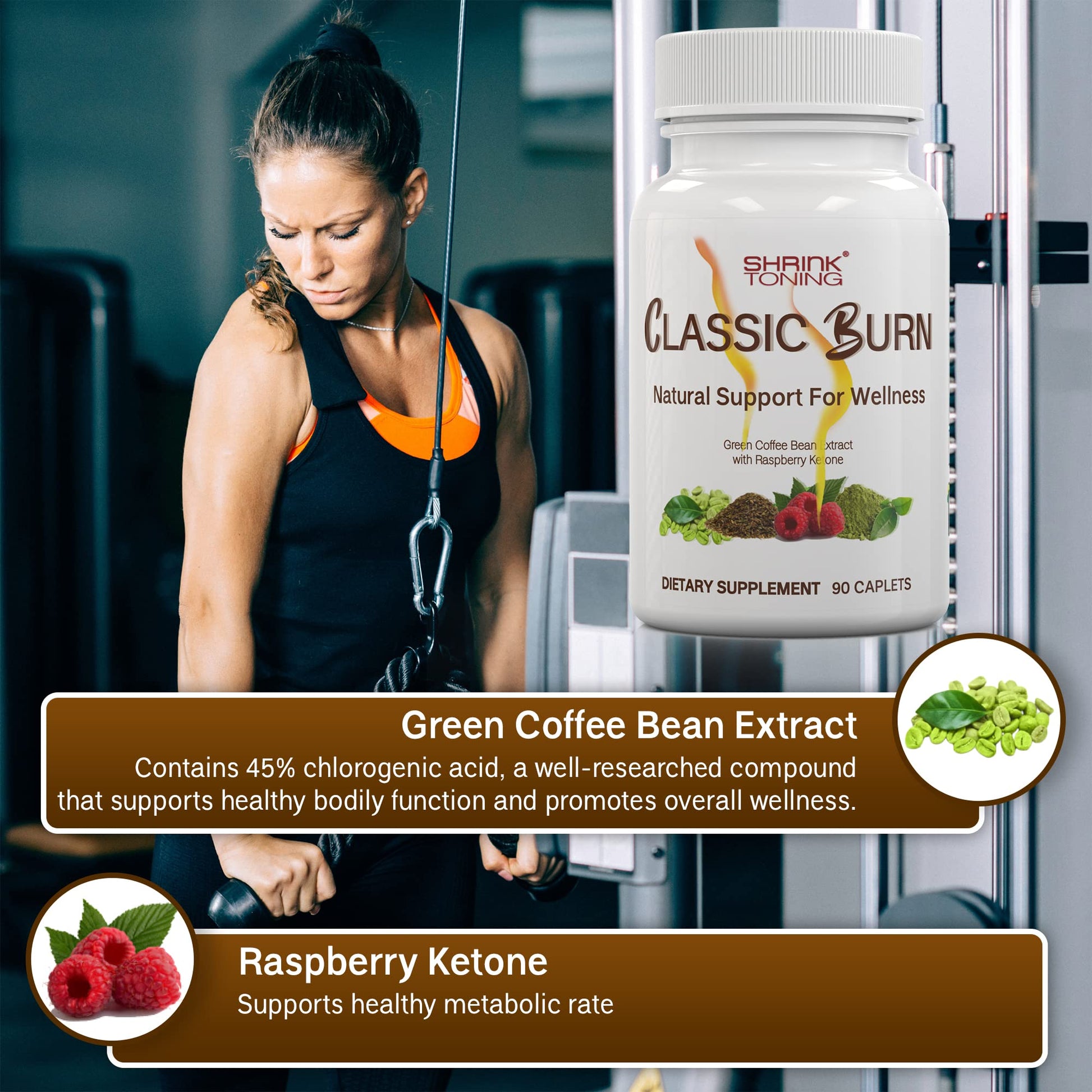 shrink Classic Burn - Pure Green Coffee Bean Extract and Raspberry Ketones with 45% shrink buy supplements canada