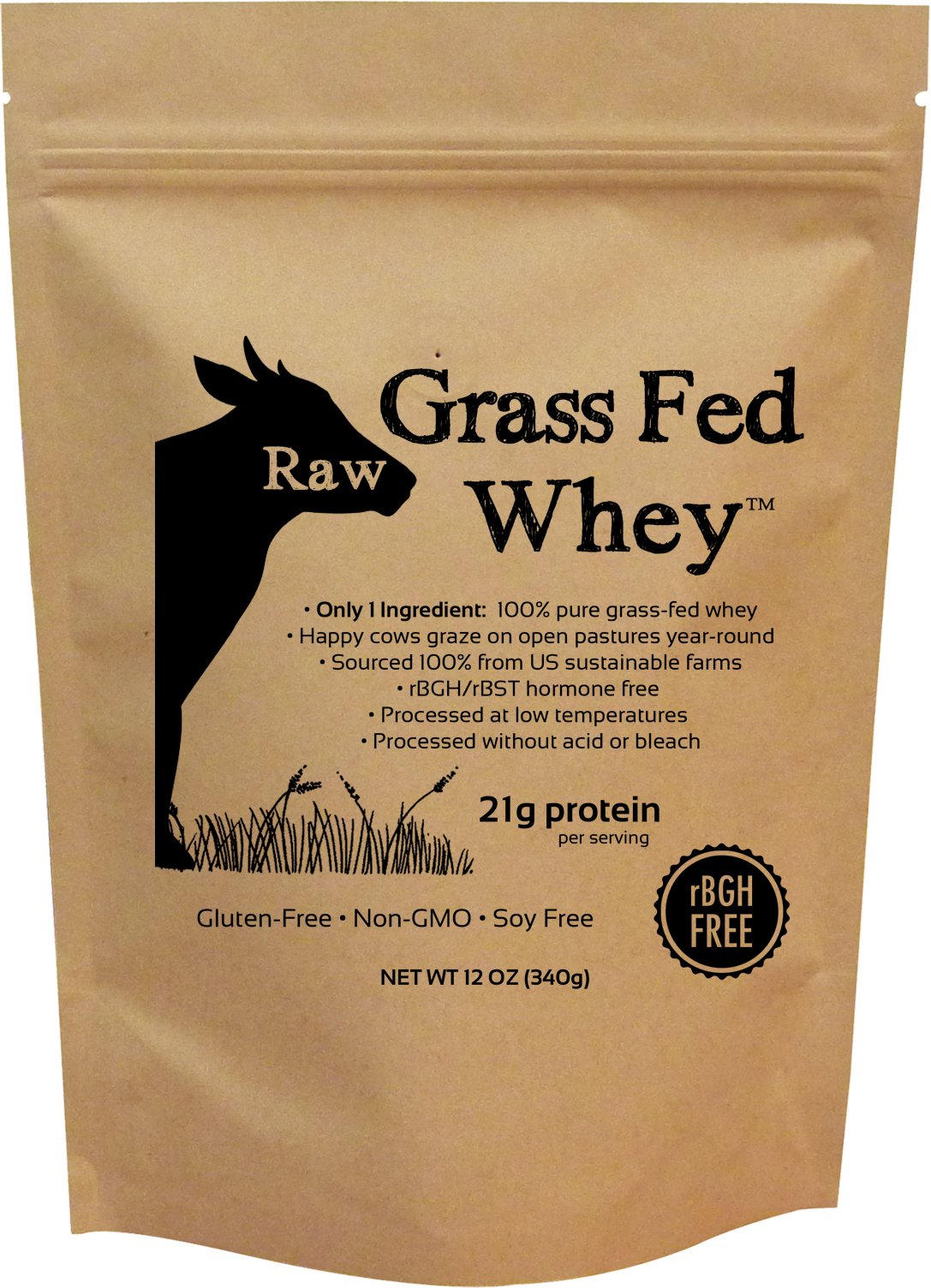 Raw Grass Fed Whey Protein Powder, Unflavored – 1 Ingredient, No Additives or Fillers, Undenatured, Made in USA, 12 oz Raw Organic Whey buy supplements canada