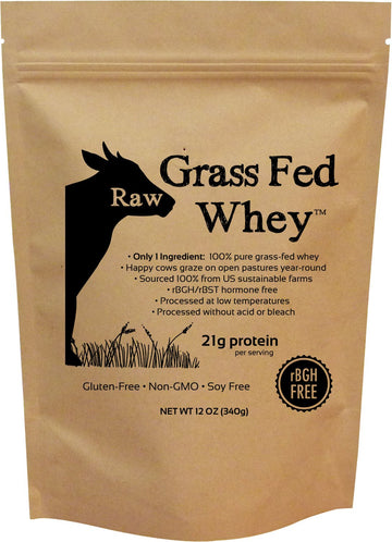 Raw Grass Fed Whey Protein Powder, Unflavored – 1 Ingredient, No Additives or Fillers, Undenatured, Made in USA, 12 oz Raw Organic Whey buy supplements canada
