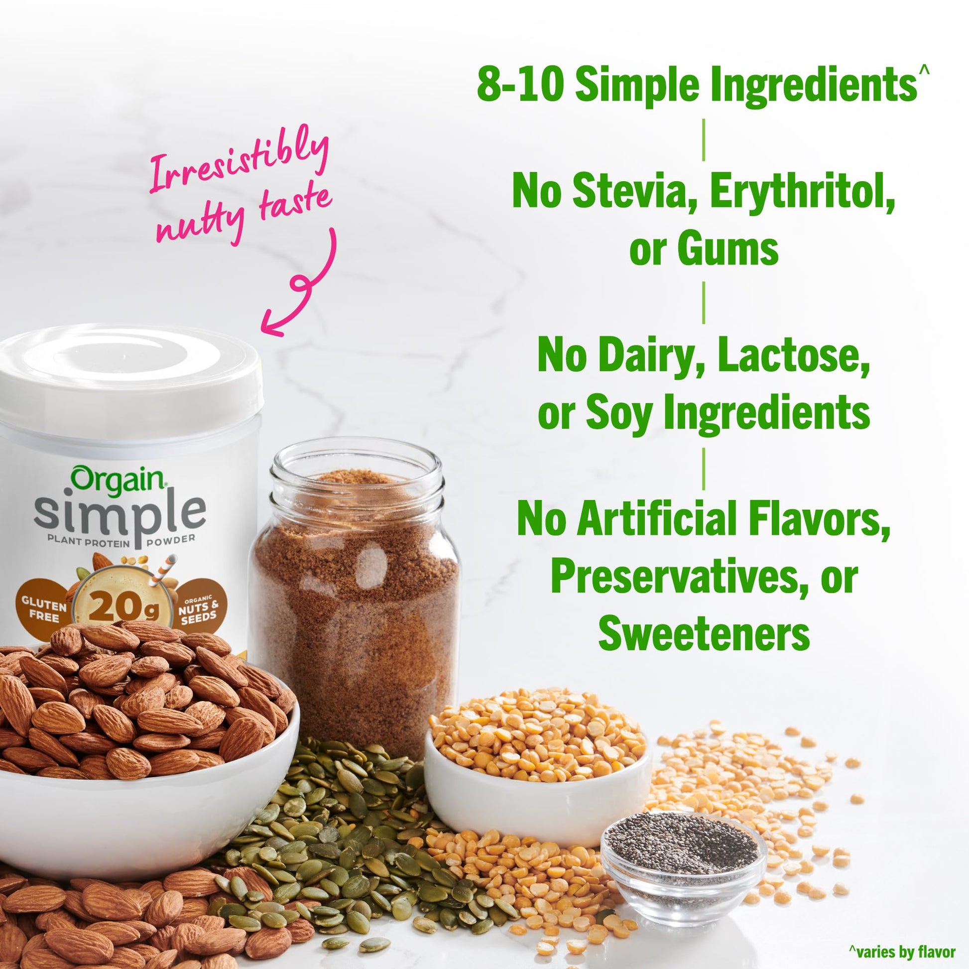 Orgain Organic Simple Vegan Protein Powder, Peanut Butter - 20g Plant Based Protein Orgain buy supplements canada