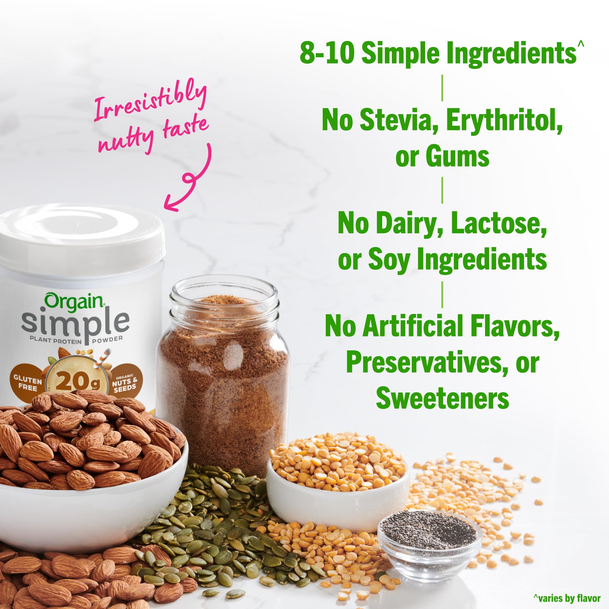 Orgain Organic Simple Vegan Protein Powder, Peanut Butter - 20g Plant Based Protein Orgain buy supplements canada