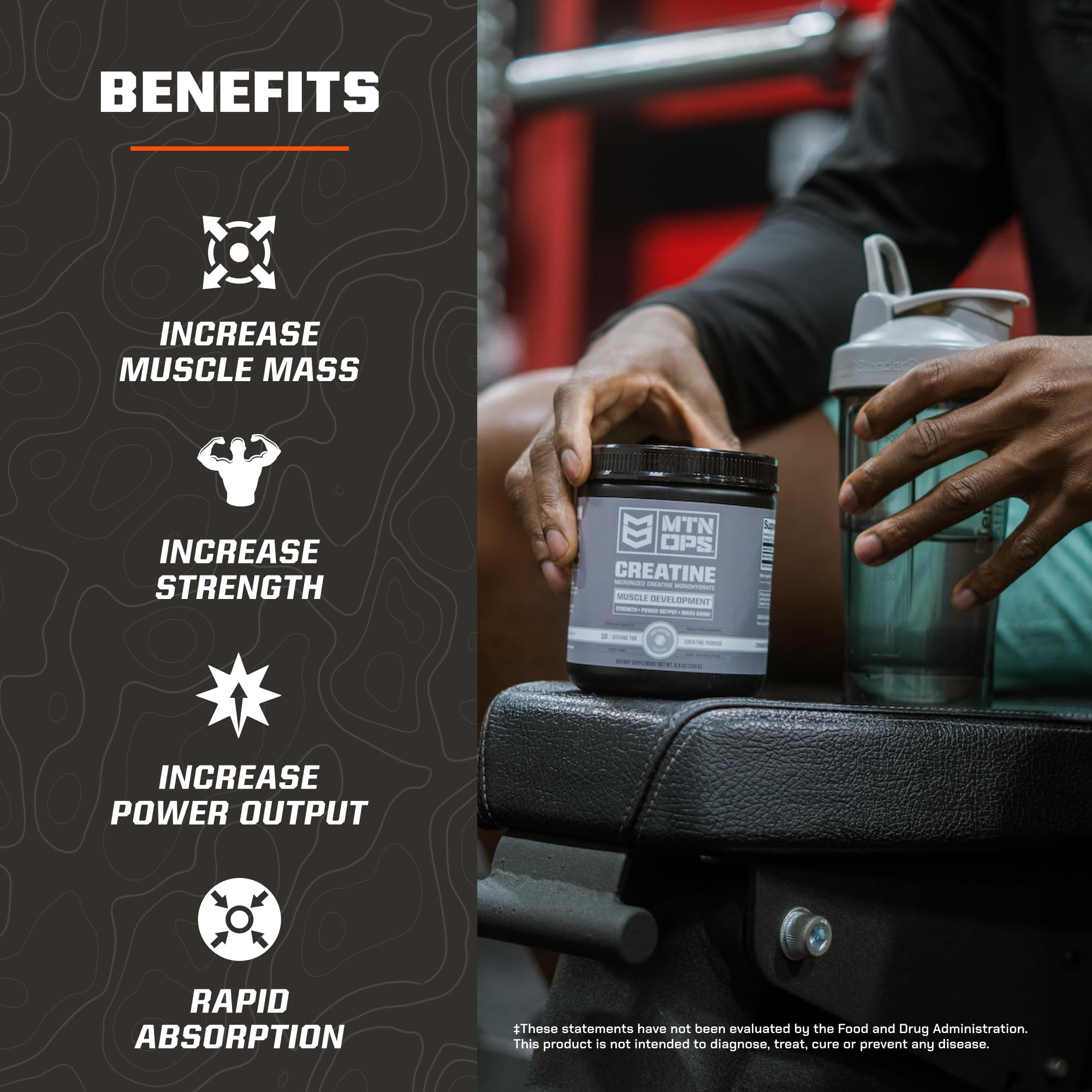 MTN OPS Micronized Creatine Monohydrate Powder – Unflavored 5 g per Serving, 50 Servings – Pure Creatine for Men for Muscle Recovery & Strength Training MTN OPS buy supplements canada
