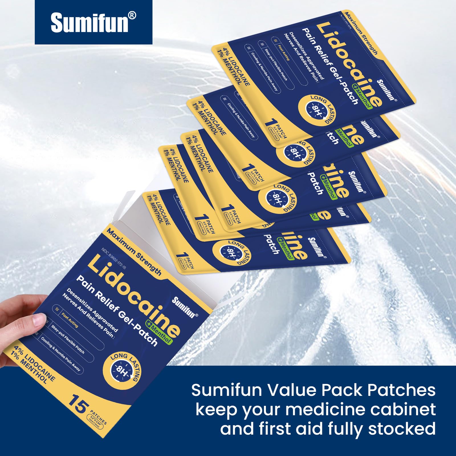 Sumifun 4% Lidocaine Patches Plus 1% Menthol - 30 Counts Maximum Strength OTC Pain Relief Patches for Back Ache Stiff Neck Joint Pain Muscle Soreness Topical Analgesic Sumifun buy supplements canada