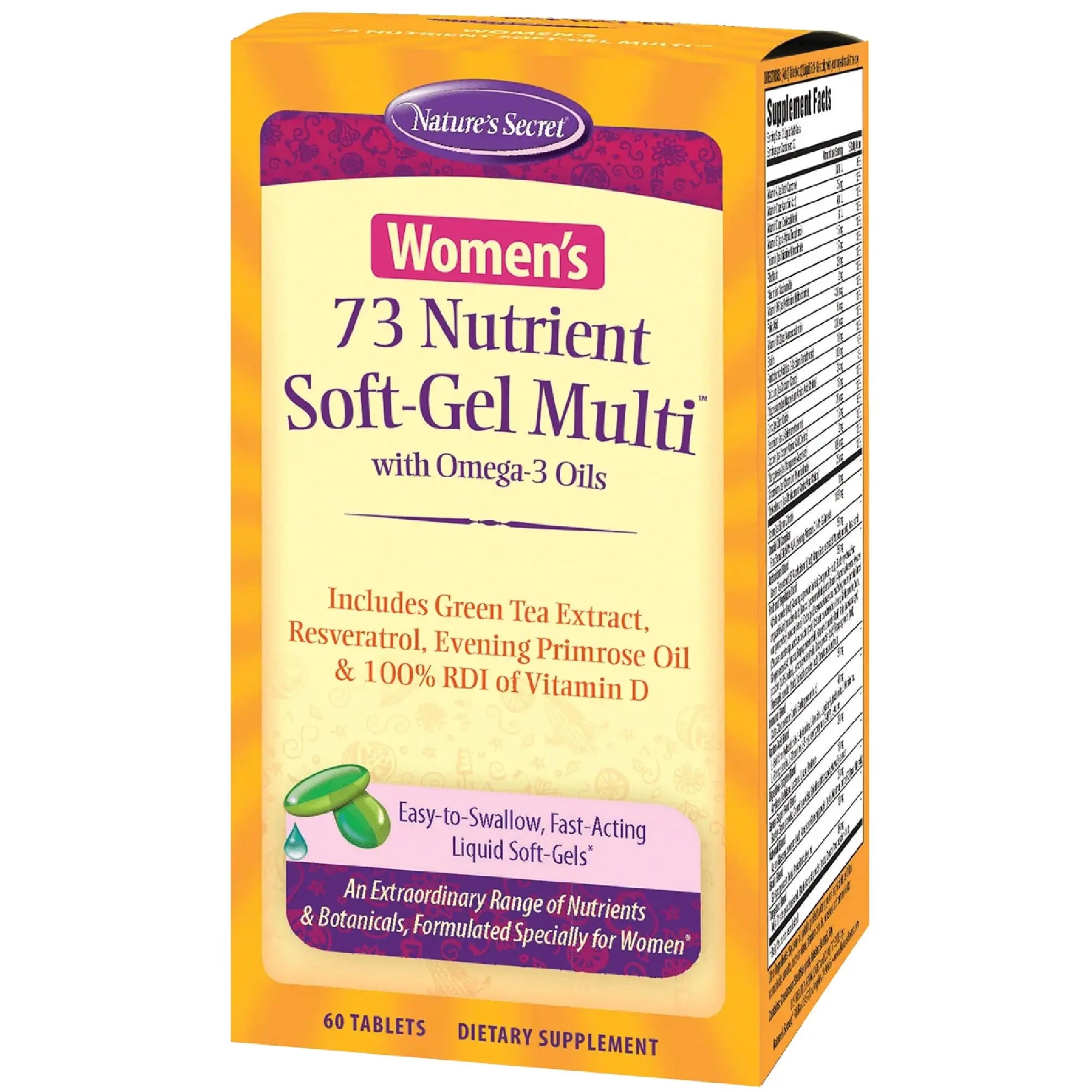 Nature's Secret Women's 73 Nutrient Soft-Gel Multi Vitamin, 60-Count Nature's Secret buy supplements canada