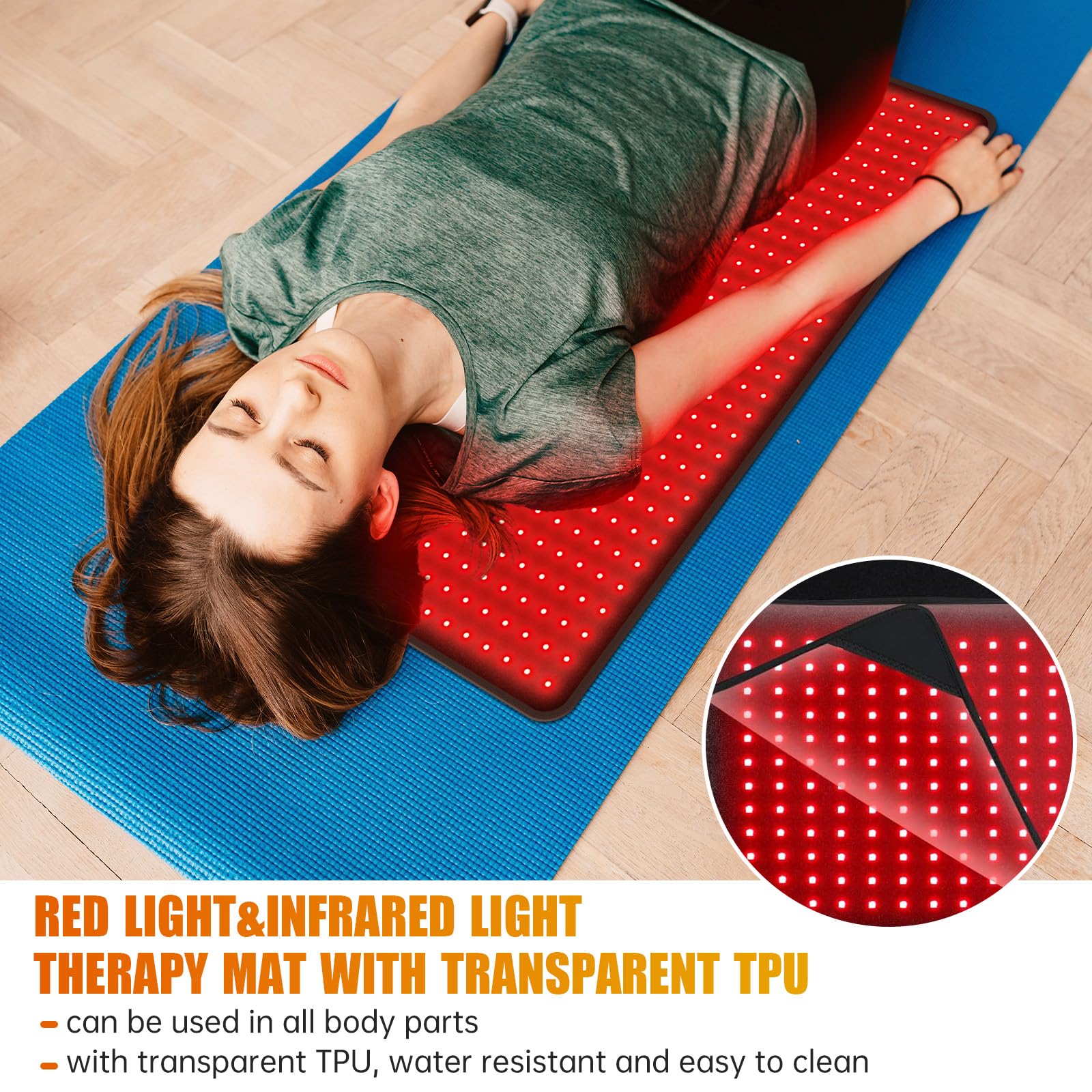 LED Red Light Therapy Pad Upgraded Large Size 660nm Red Light and 850nm Near Infrared Light AOCAAUP buy supplements canada