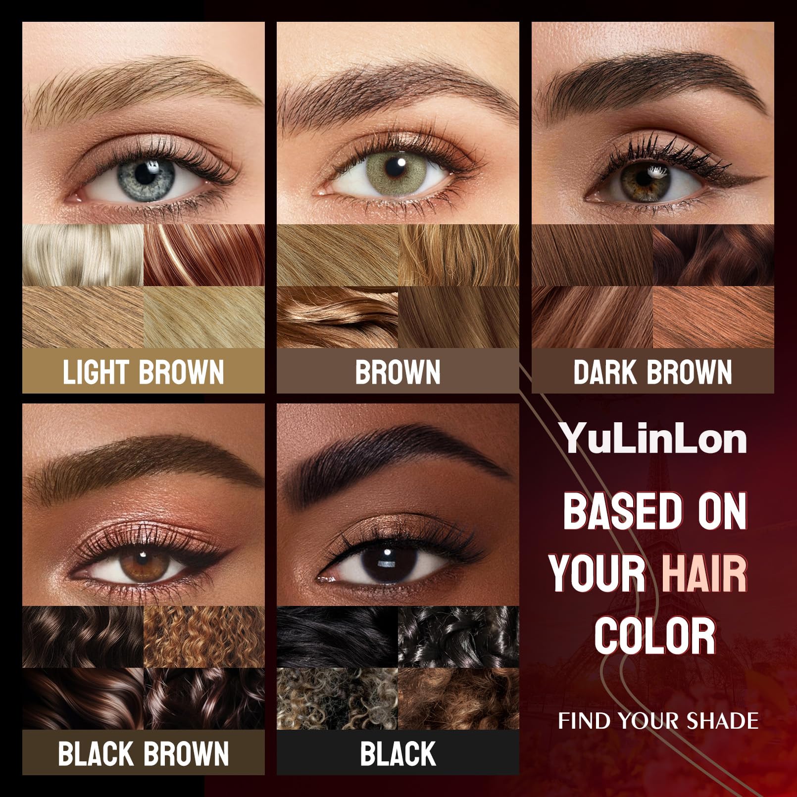 YuLinLon Double-Headed Brow Pen, Ultra-Precise Hair-Like Strokes, Long-Lasting Waterproof Makeup, Available in 5 Natural Shades (3#Dark Brown) Yulinlon buy supplements canada