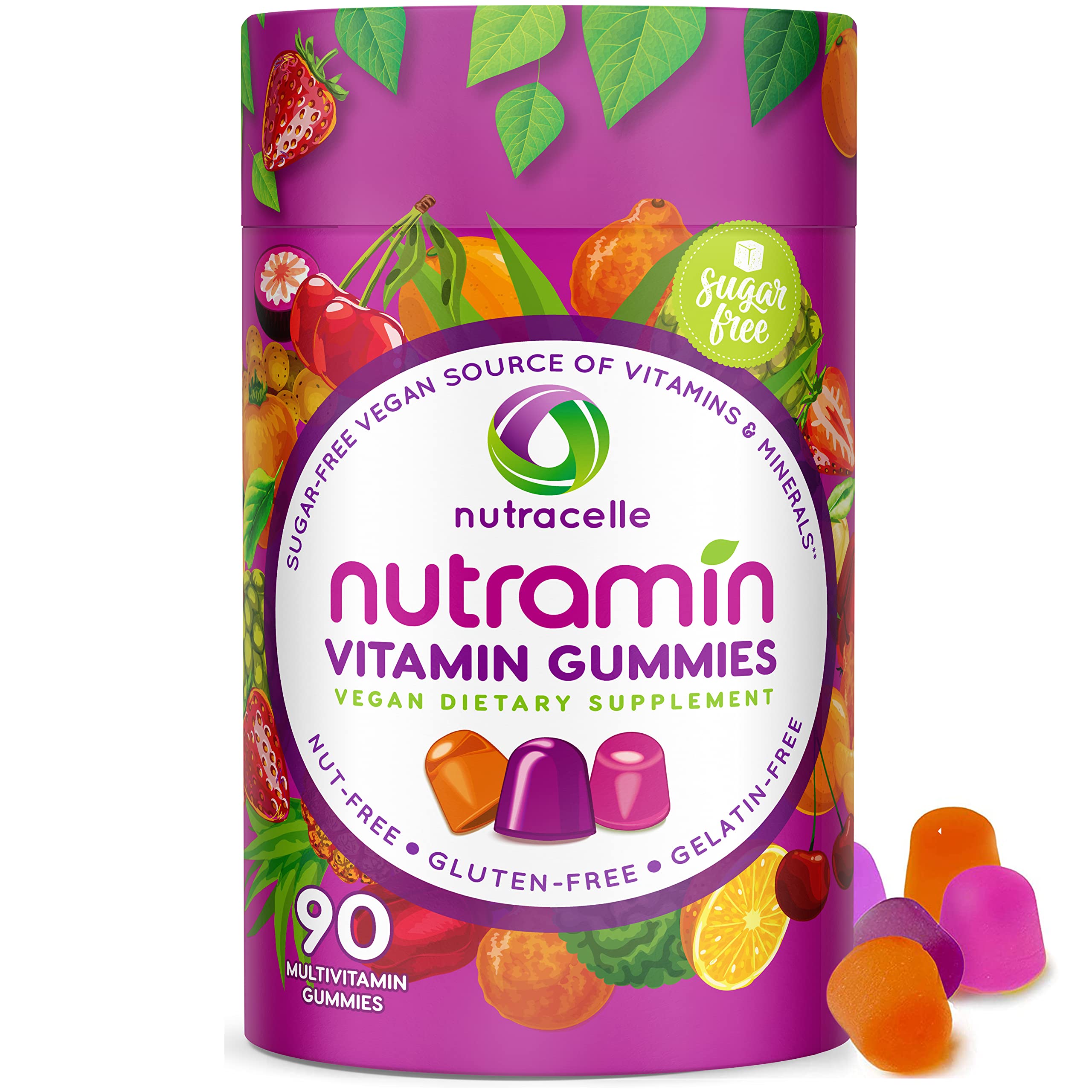 NUTRAMIN Daily Vegan Keto Multivitamin Gummies Vitamin C, D2, and Zinc for Immunity Nutracelle buy supplements canada