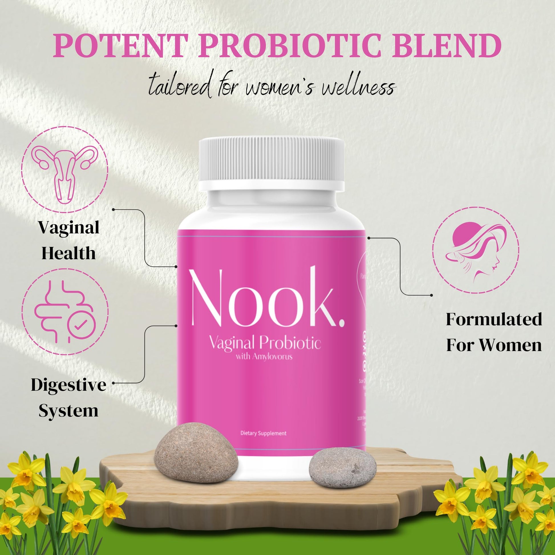 Nook Vaginal Probiotics for Women - pH Balance & Odor Control Feminine Health Supplements Nook buy supplements canada