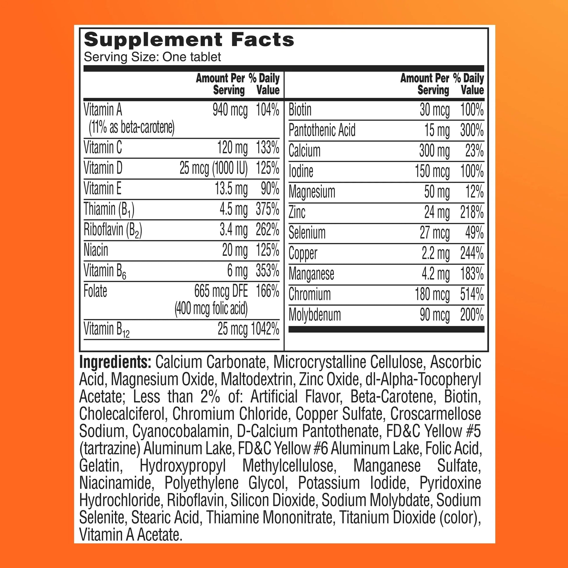 One A Day Multivitamin for Women 50 and Over Tablets, Womens Multivitamin 50 plus with Vitamins D, C, E, Zinc & Biotin, Daily Vitamins for Woman 50+, 65 Ct ONE A DAY buy supplements canada