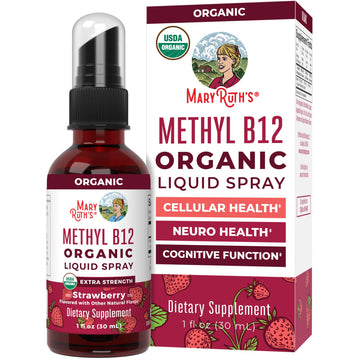 MaryRuth Organics Vitamin B12 Liquid Spray | Vegan, Non-GMO, Gluten-Free | USDA Organic Supplement | Energy & Nervous System Support | B12 Vitamins for Women & Men | 720 mcg | 1 Fl Oz MARYRUTH'S buy supplements canada