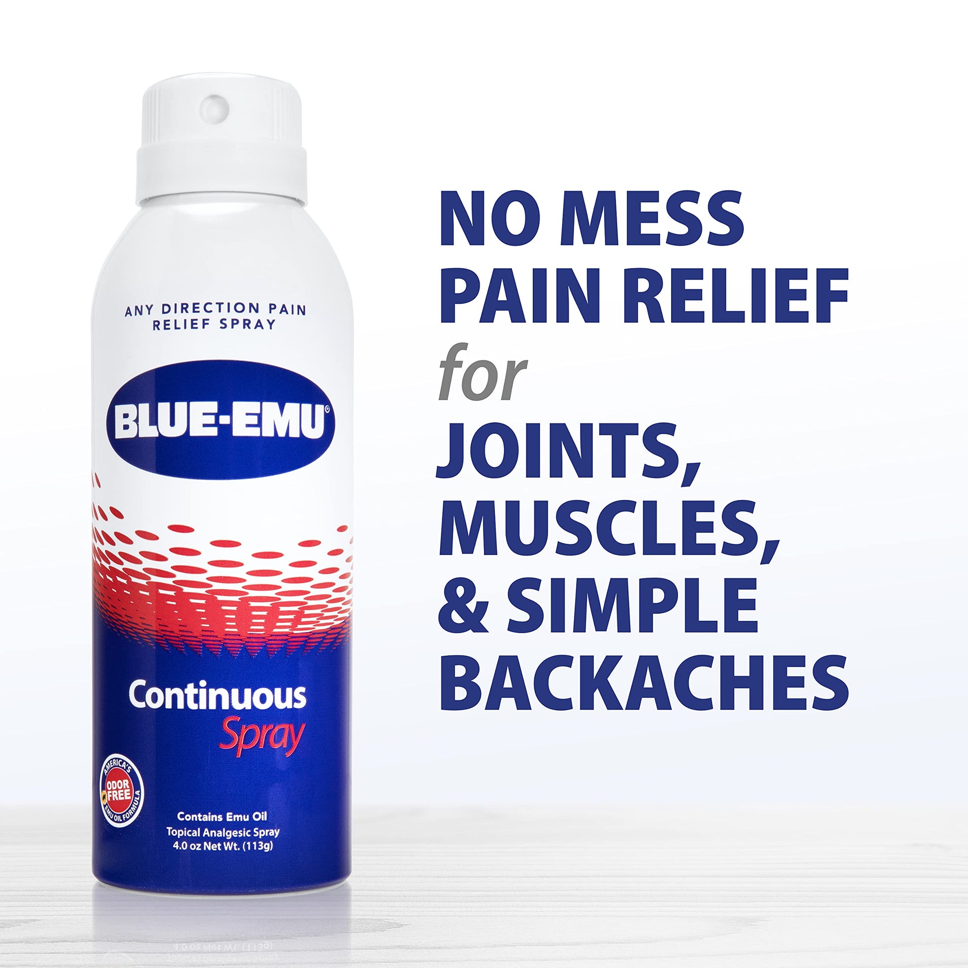 Blue-Emu Continuous Pain Relief Spray for Fast-Acting Joint & Muscle Relief, 4 Oz, 1 Pack BLUE-EMU buy supplements canada