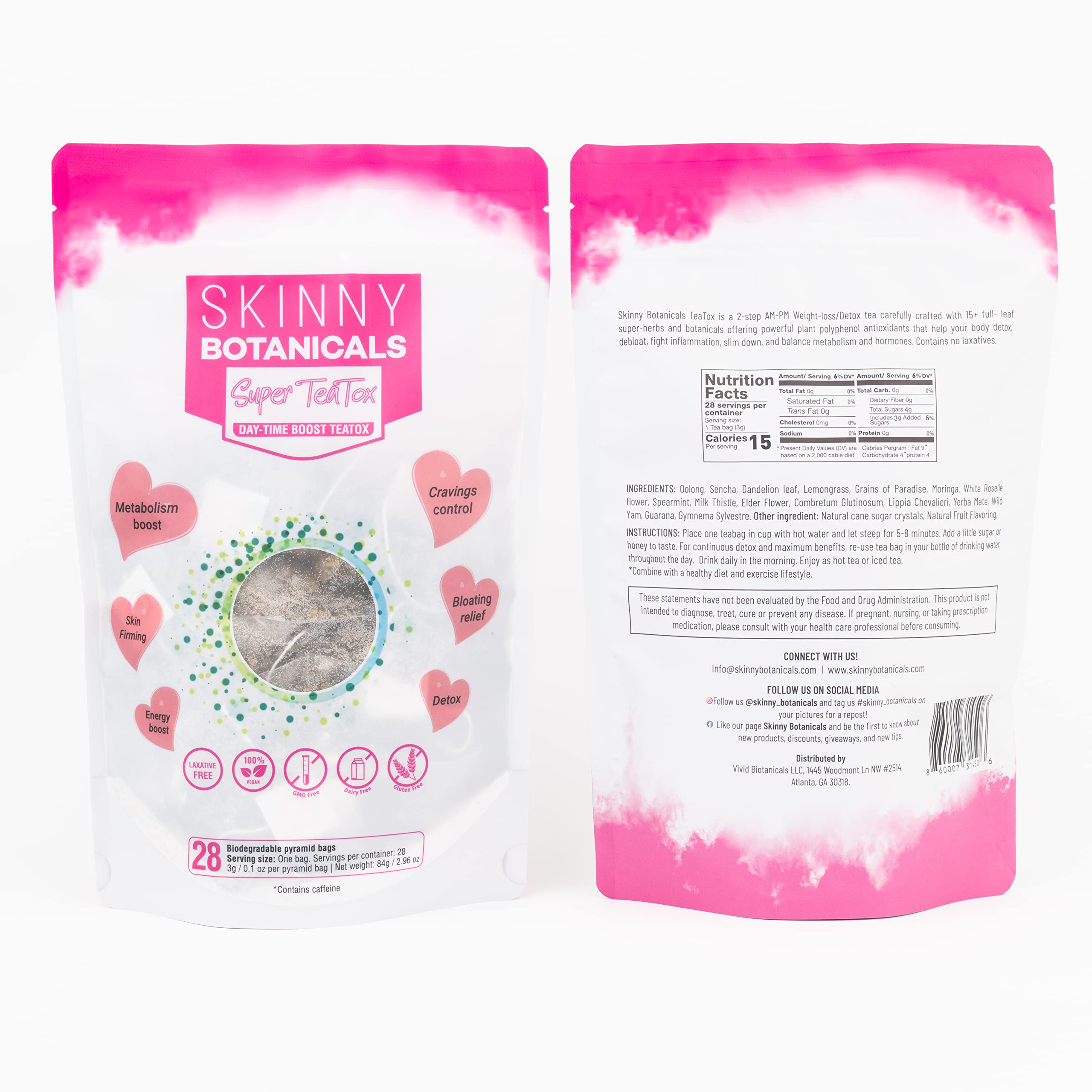 Skinny Botanicals Daytime Detox Tea for Body Cleanse All Natural - Laxative-Free, Supports Skinny Botanicals buy supplements canada