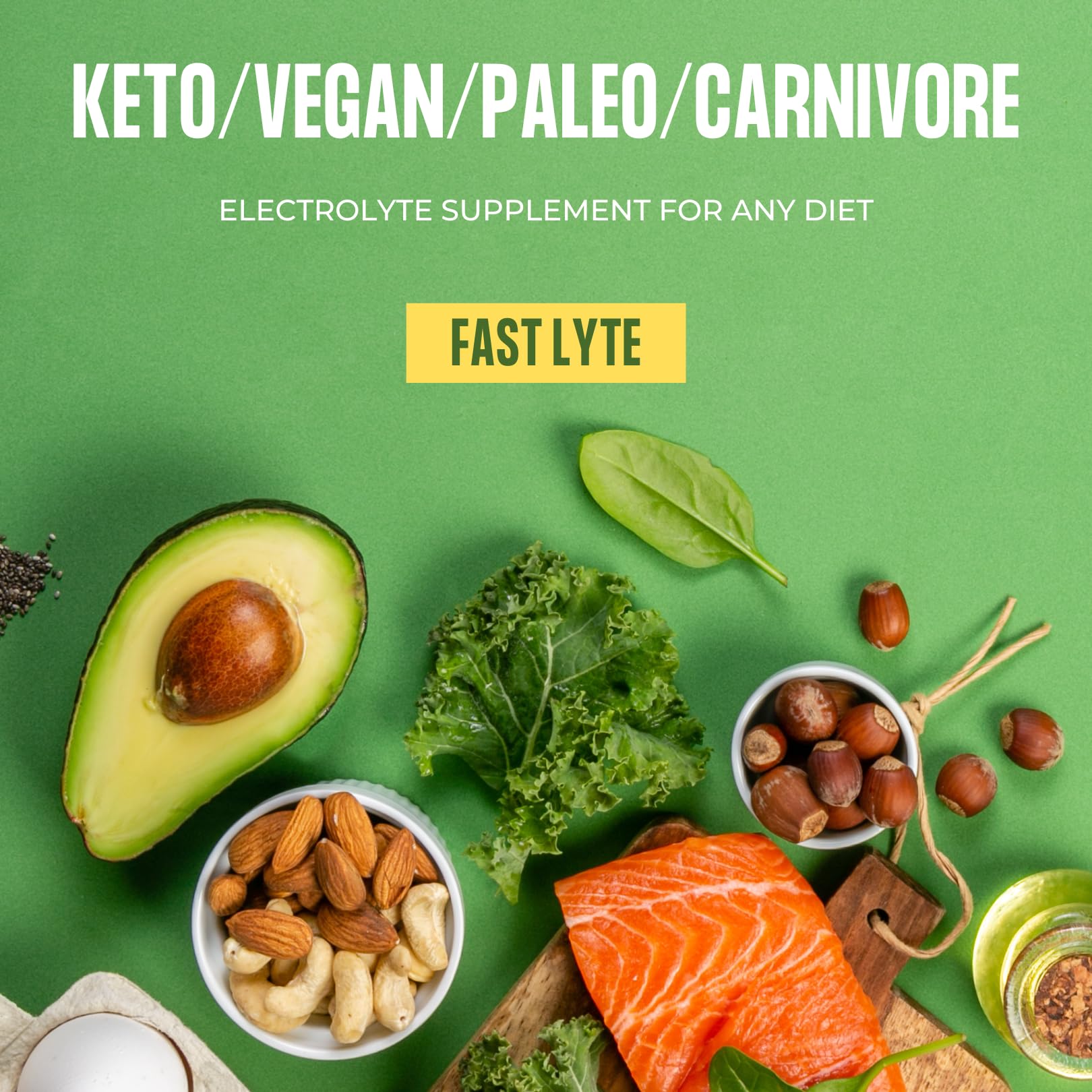 FAST LYTE No Sugar Electrolytes Powder in the Raw | Mix in Coffee, Soup, Juice, Water, Smoothies, Broth, Anything | No Sweeteners or Flavorings | Keto & Sugar Free | Non-GMO & Vegan FAST LYTE buy supplements canada