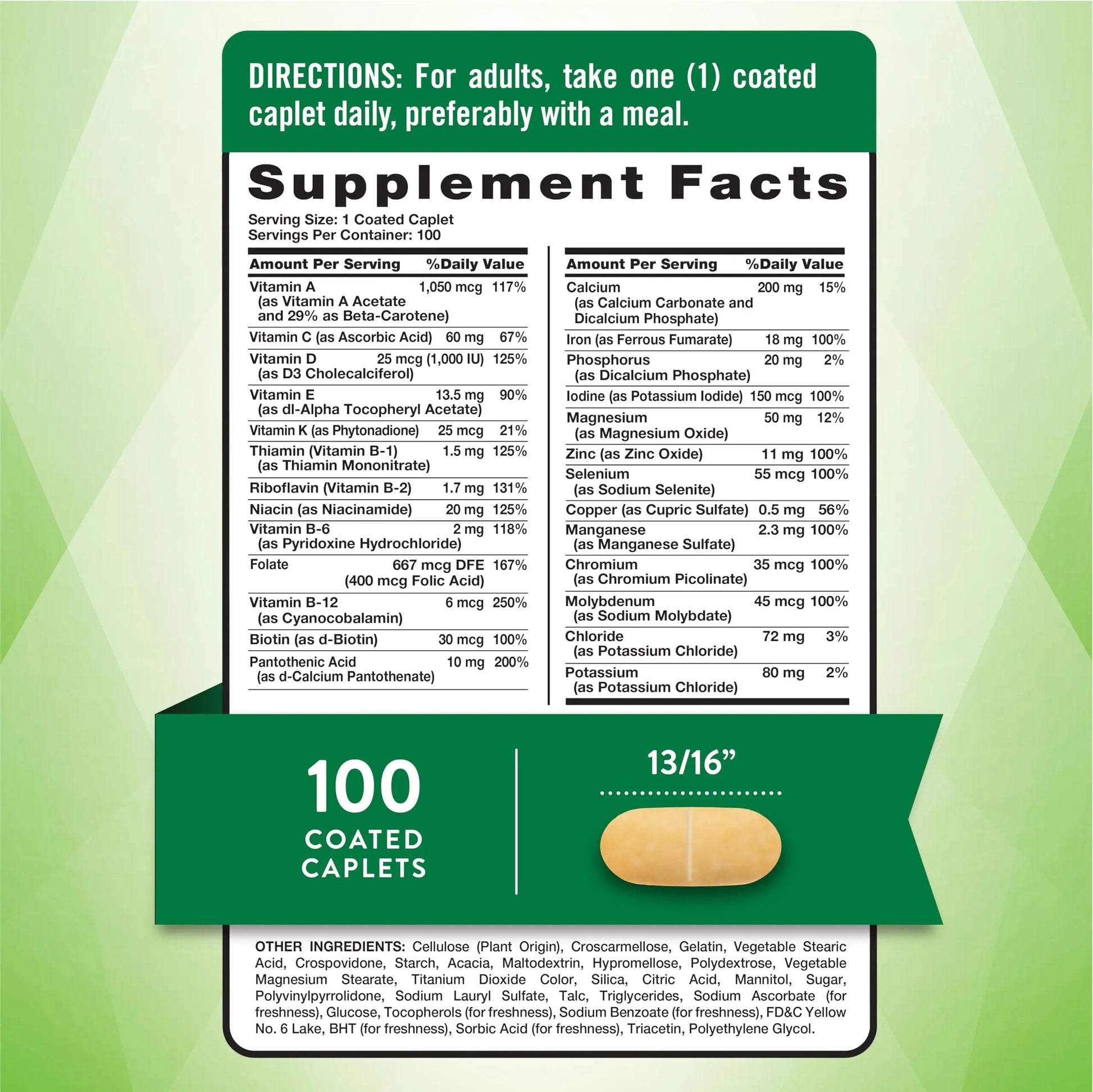 Nature's Truth Adult ABC Complete Multivitamin for Men and Women | 100 Caplets | Non-GMO & Gluten Free Nature's Truth buy supplements canada