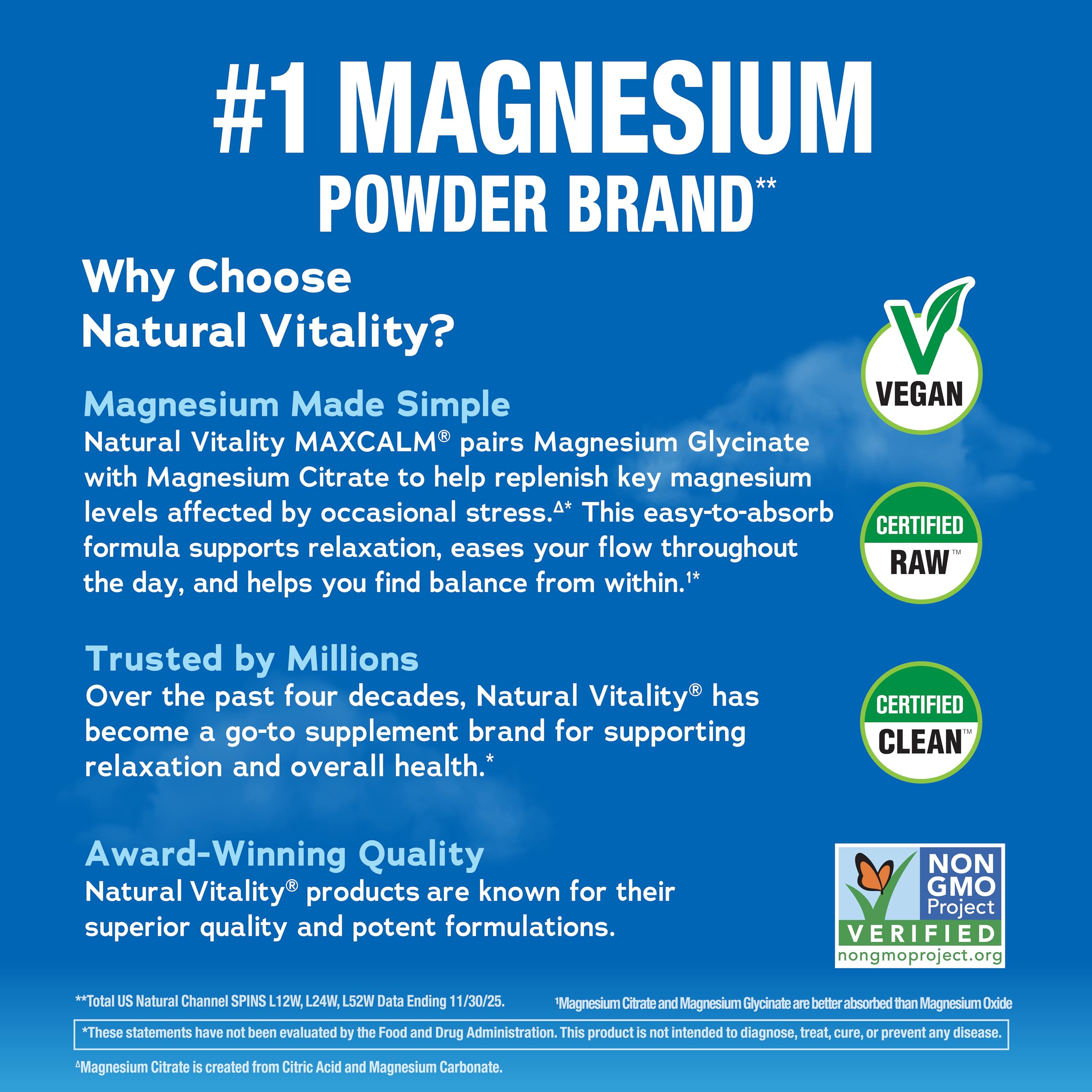 Natural Vitality Calm, Magnesium Supplement, Anti-Stress Drink Mix Powder, Gluten Free, Vegan, & Non-GMO, Original Unflavored, 16 oz Natural Vitality buy supplements canada