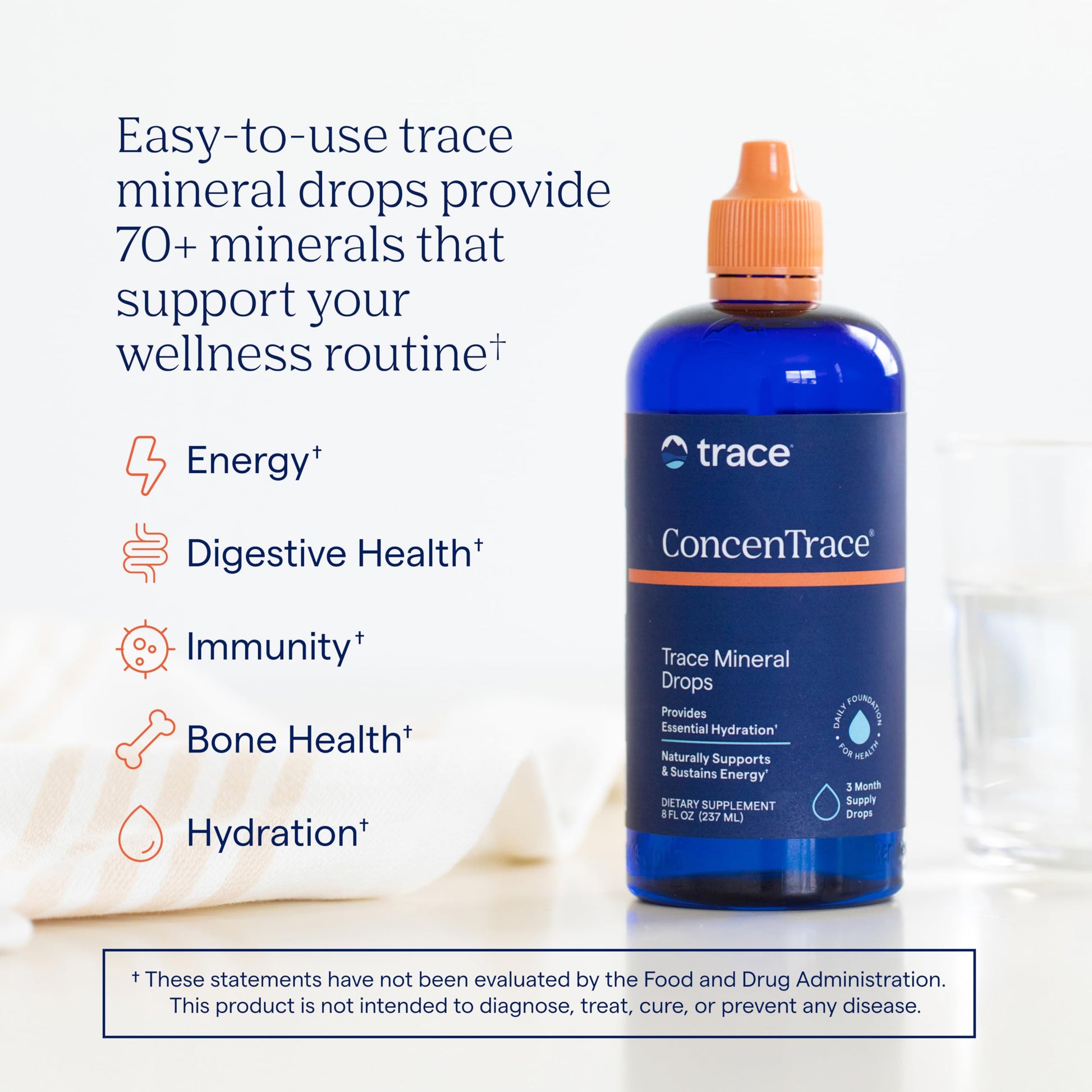 Trace Minerals ConcenTrace Trace Mineral Drops | Supports Energy, Digestion, Bone Health & Hydration, 70+ Ionic Trace Minerals w/Magnesium Trace Minerals buy supplements canada