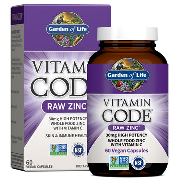 Garden of Life Zinc Supplements 30mg High Potency Raw Zinc and Vitamin C Multimineral Supplement, Vitamin Code Vitamins Trace Minerals & Probiotics Garden of Life buy supplements canada