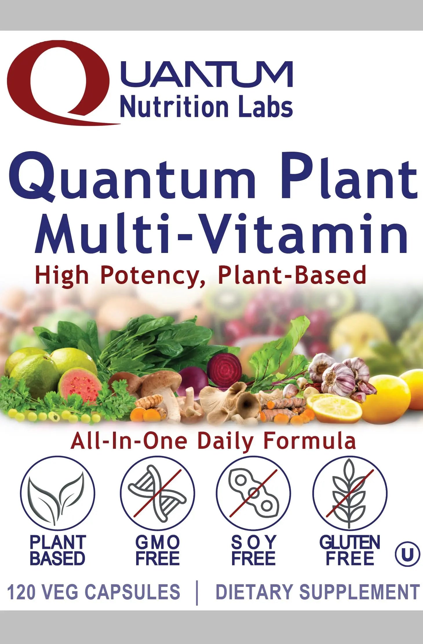 QNL Quantum Plant Multi-Vitamin - Complete Multivitamin - Immune Support for Adults - Natural Multivitamin for Men & Women Quantum Nutrition buy supplements canada