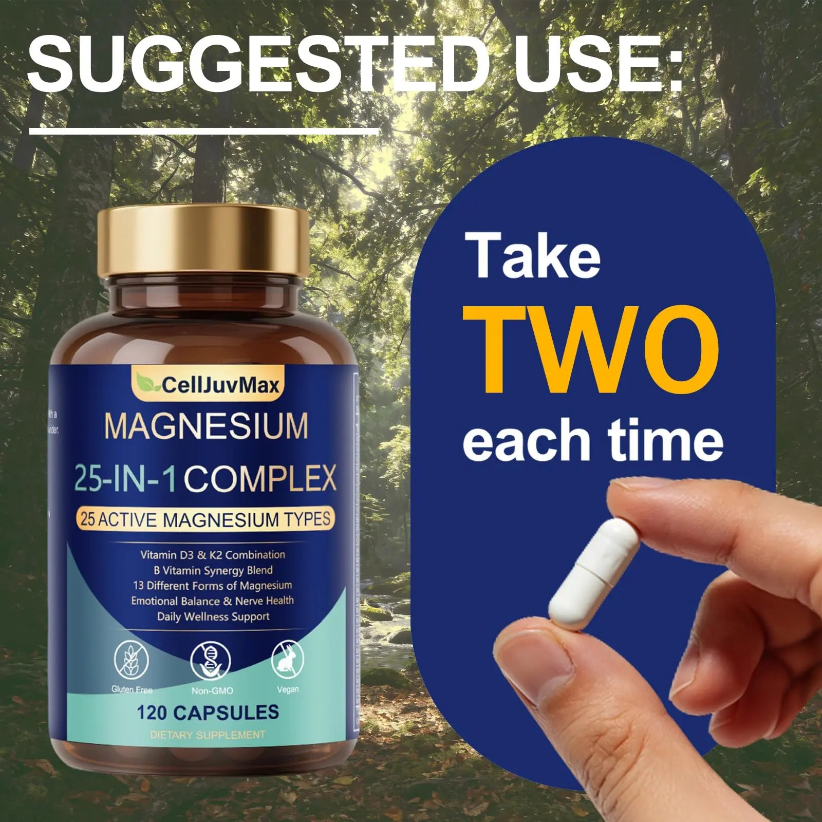 25-in-1 Magnesium Complex | Multi-Form Absorbable Blend for Daily Nutritional Support, 120 Vegan Caps (1) PBZPBZ buy supplements canada