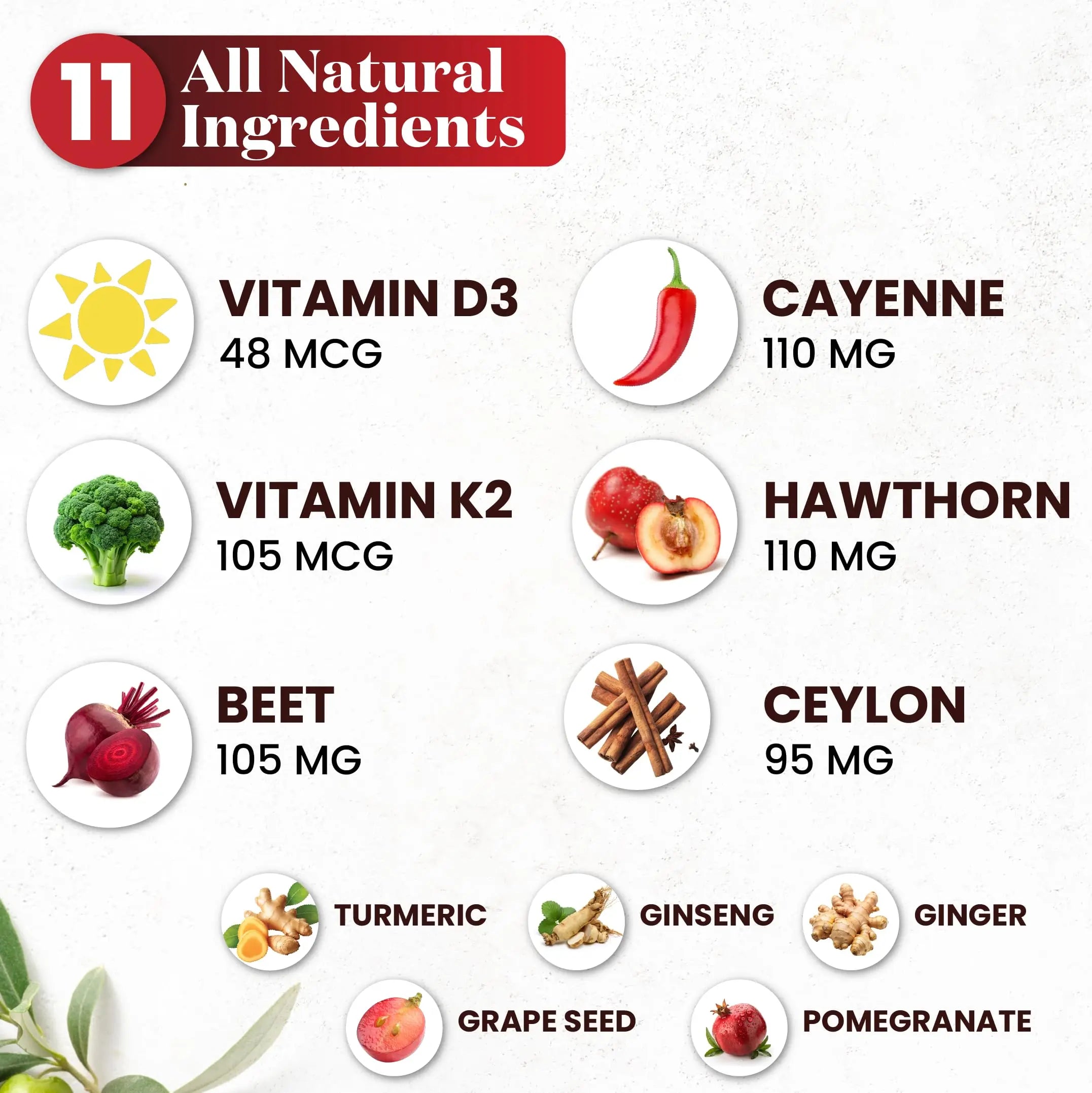Cayenne Pepper Supplement Liquid Drops + Hawthorn Berry, Vitamin D3 K2 Beet Root Powder, Ceylon Cinnamon, Turmeric Curcumin, Organic Panax Ginseng - 4 OZ Superfood MD buy supplements canada