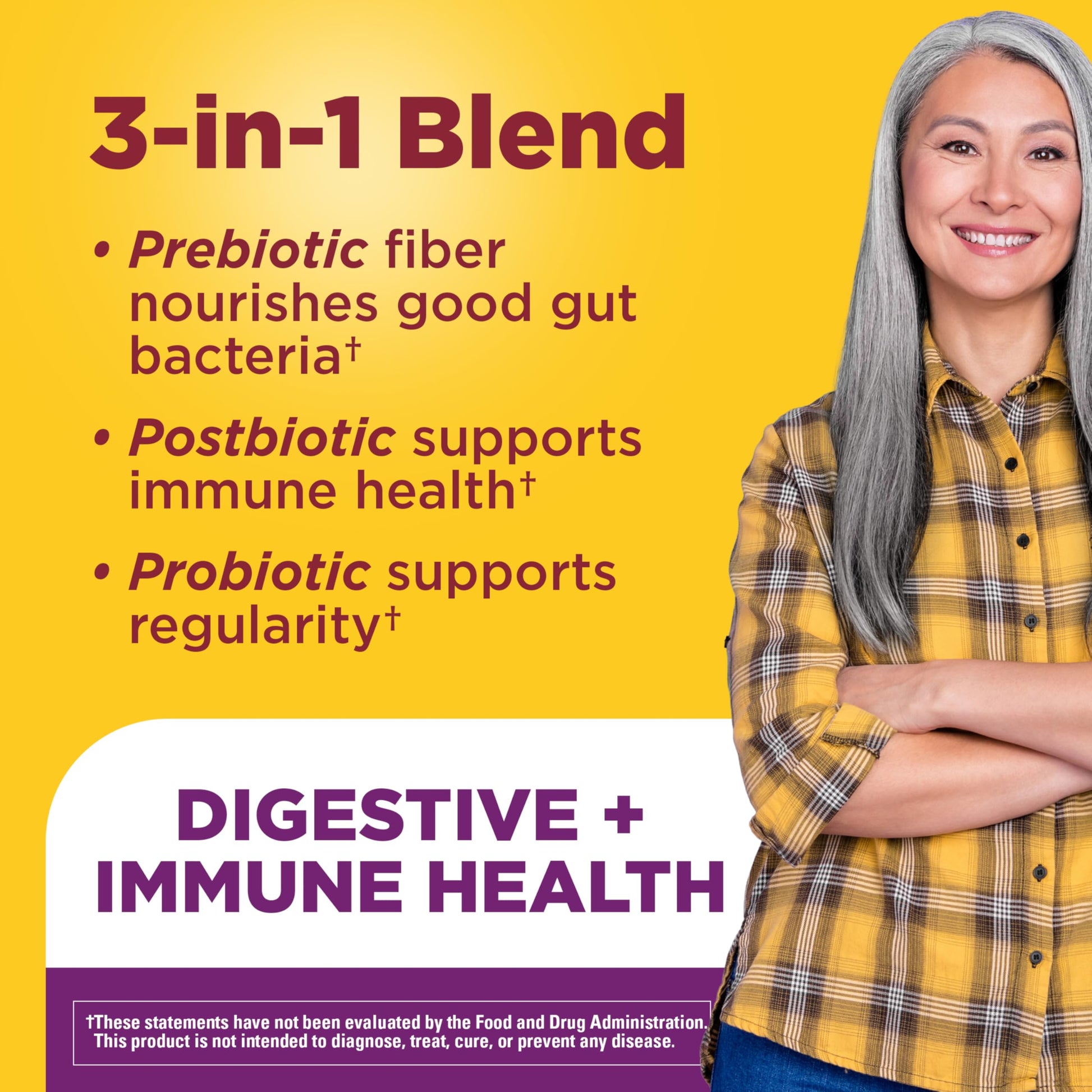 Nature Made Triple-Action Biotics, Gut and Immune Health Support, Digestive Probiotics for Women and Men, Prebiotic Fiber Gummies, 48 Gummies, 24 Day Supply Nature Made buy supplements canada