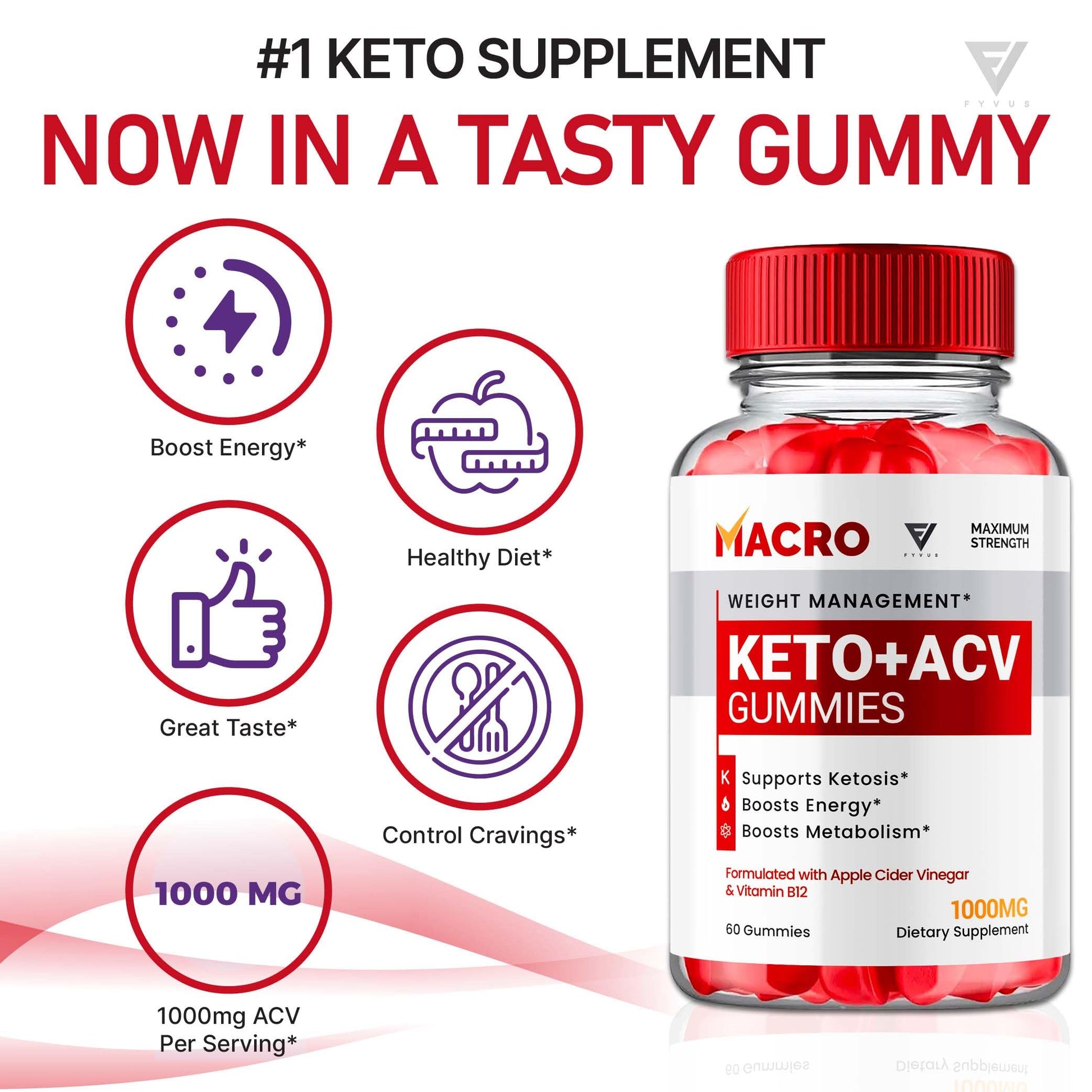 Macro Keto ACV Gummies Advanced Apple Cider Vinegar Vitamin Supplement Fyvus buy supplements canada