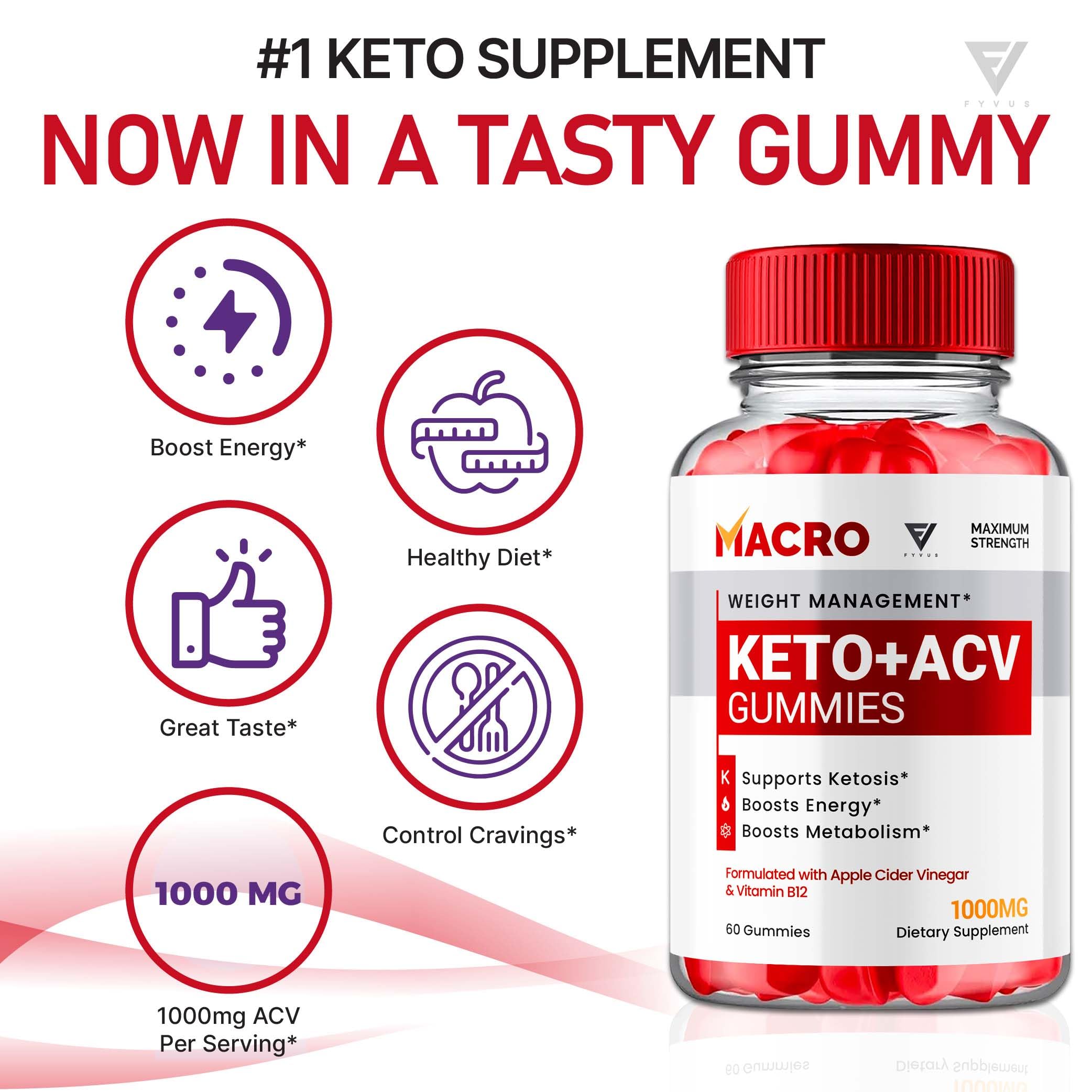 Macro Keto ACV Gummies Advanced Apple Cider Vinegar Vitamin Supplement Fyvus buy supplements canada