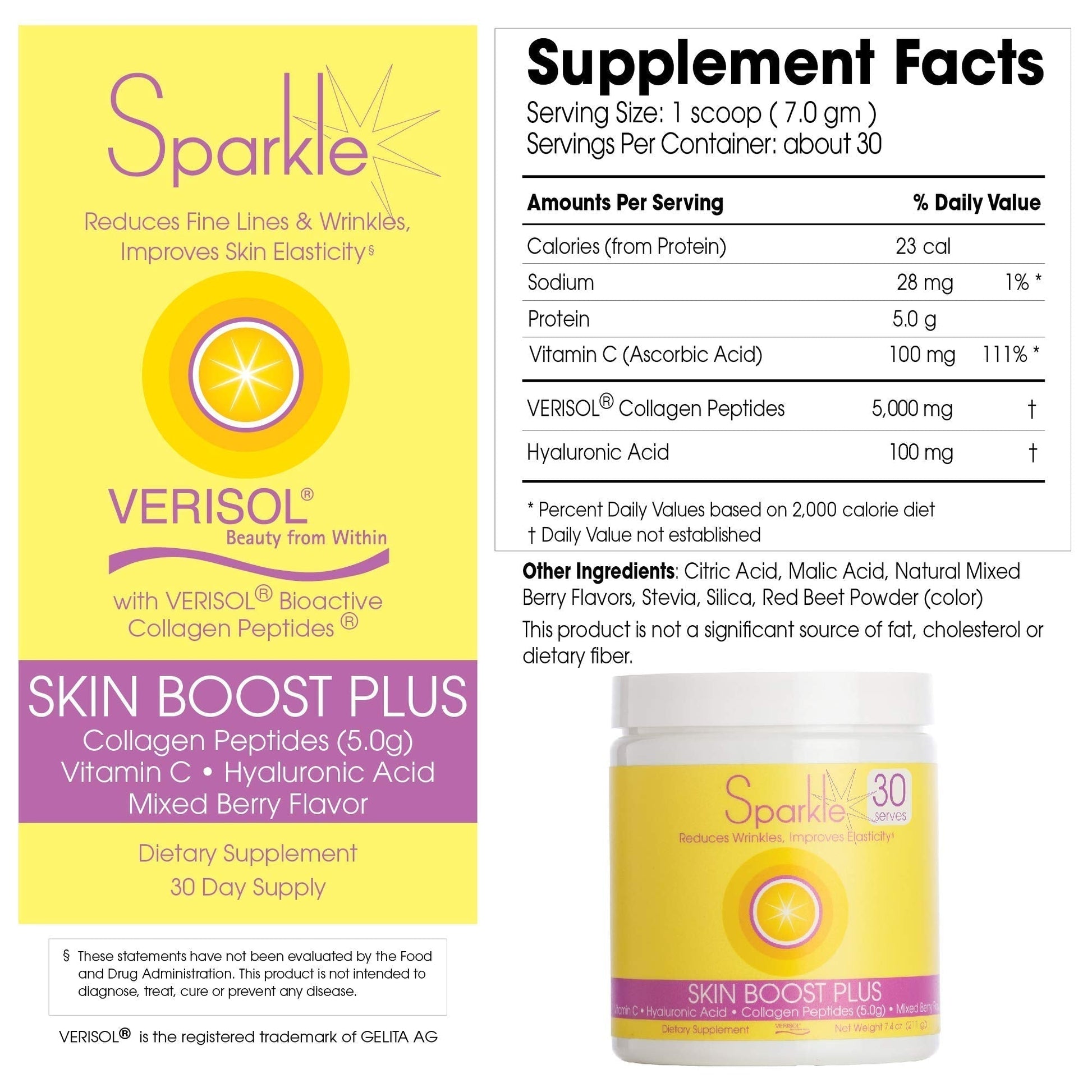 Hydrolyzed Collagen Powder - Sparkle Skin Boost Plus (Tropical Coconut Pineapple) Sparkle Collagen buy supplements canada