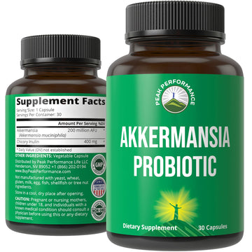 Akkermansia Probiotic to Increase GLP-1 Production. Ultra High Strength Akkermansia Muciniphila Live Strain with Prebiotic Fiber for Gut Health & Microbiome Balance. Delayed Release, 3rd Party Tested Peak Performance buy supplements canada