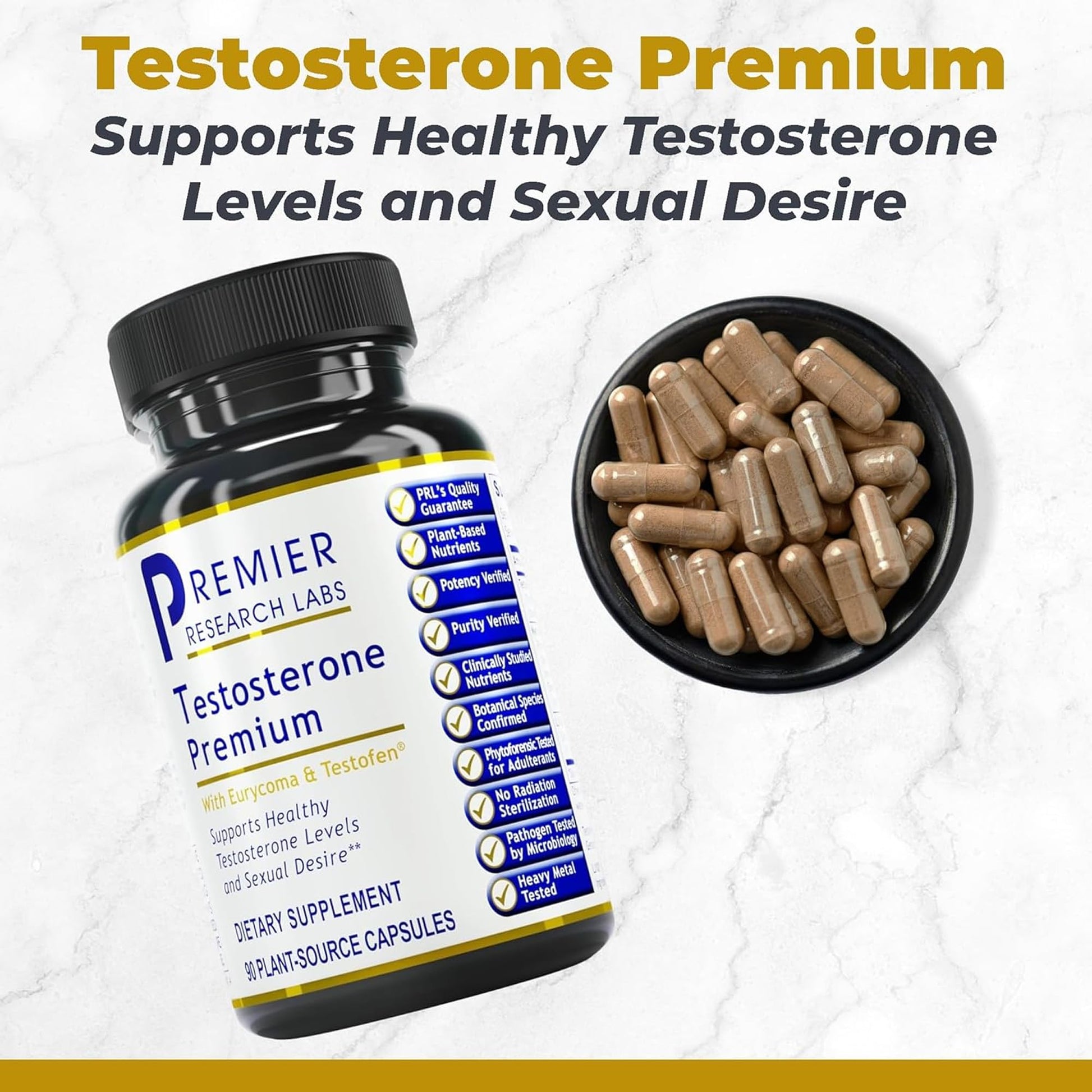 Premier Research Labs Testosterone Premium - Testosterone Supplement for Men, All Natural Testosterone Complex, Premier Labs Testosterone Support, Fenugreek, Cordyceps & Maca - 90 Vegetarian Capsules Premier Research Labs buy supplements canada