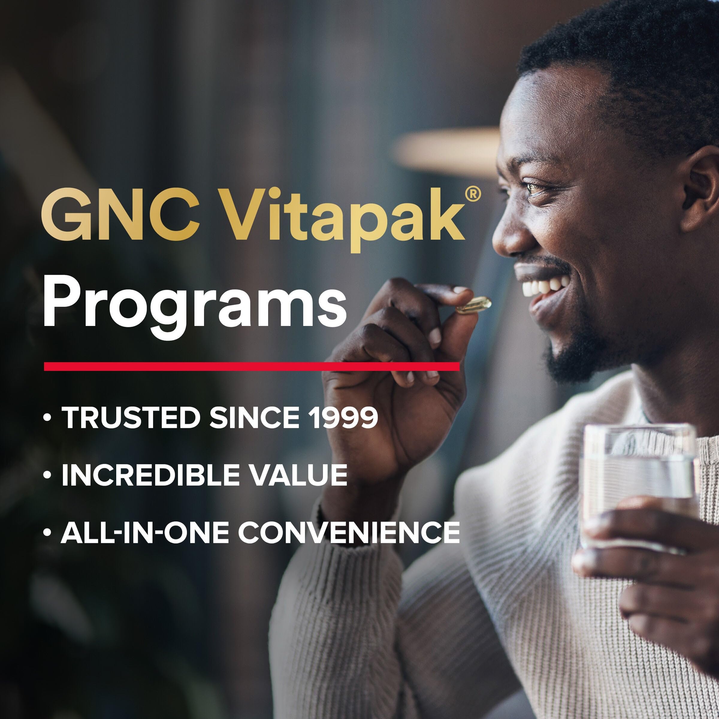 GNC Men's 30+ Vitapak Program | 5-in-1 Daily Multivitamins and Minerals | Supports Healthy Bones and Stress Relief | 30 Servings GNC buy supplements canada