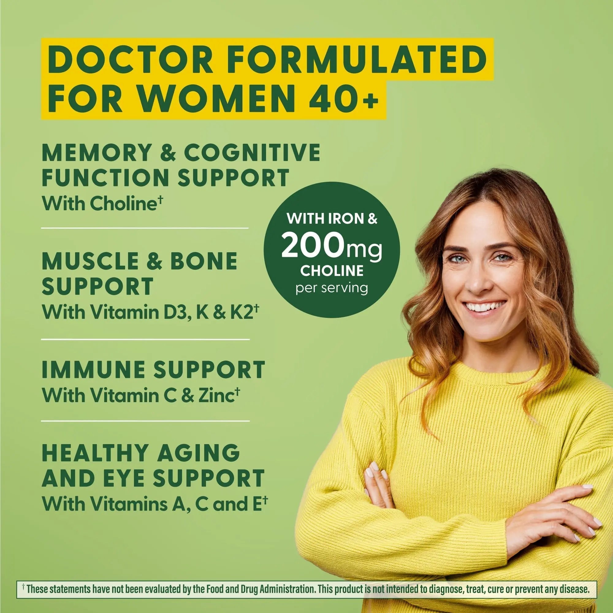 MegaFood Women's 40+ Multivitamin - Multivitamin Supplement for Women with Iron, Vitamins C, B12, K2, A, B6, Choline, and more MegaFood buy supplements canada