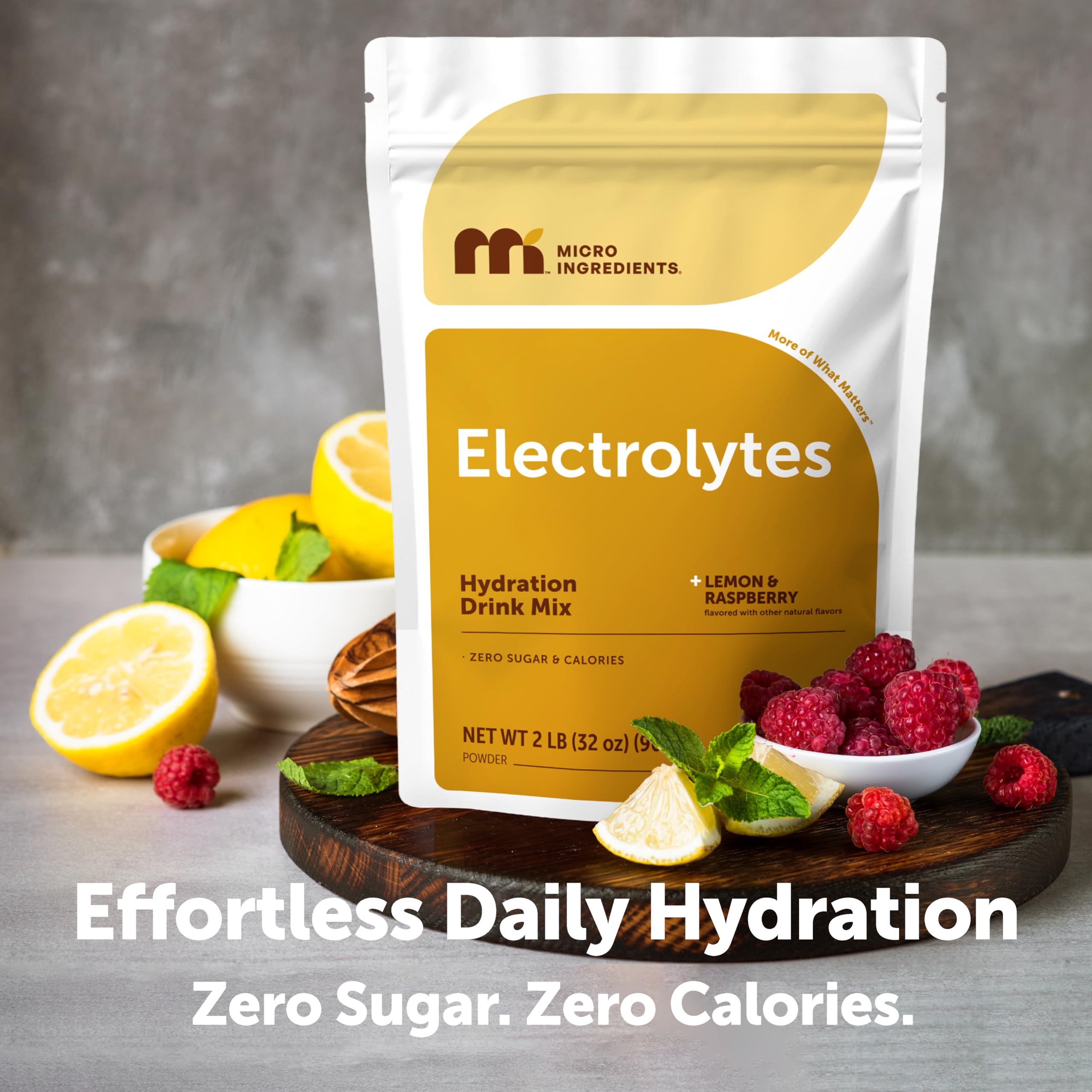 Micro Ingredients Electrolyte Powder, 2 lbs (139 Servings) | Lemon Raspberry Flavor | High Potassium (1,000mg) + Coconut Water & Real Lemon Juice Micro Ingredients buy supplements canada