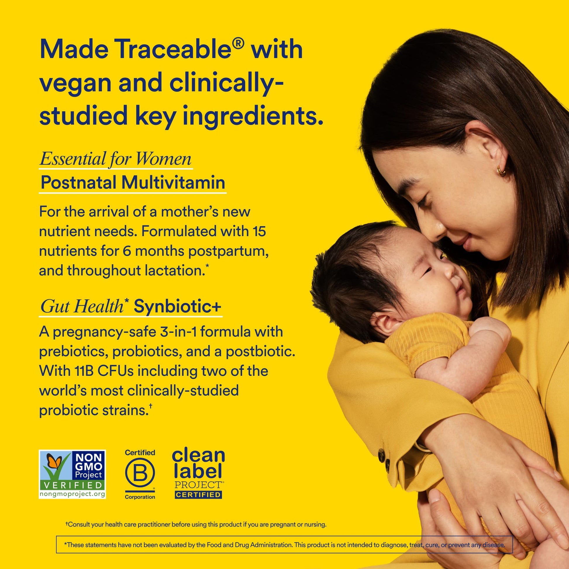 Ritual Postnatal Multivitamin and Gut Duo Supplements with Postnatal Vitamins and Synbiotic+: 3-in-1 Probiotic, Prebiotic, Postbiotic, Supports Lactation, and Gut Health, 30 Day Supply Ritual buy supplements canada