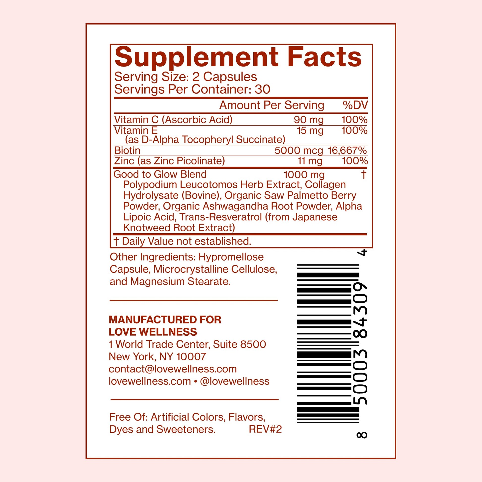Love Wellness Good to Glow | Collagen Supplement with Biotin, Vitamin C, E, Ashwagandha & Zinc | Promotes Smooth, Glowing & Clear Skin | Enhances Smoothness & Promotes Healthy Skin | 60 Count Love Wellness buy supplements canada