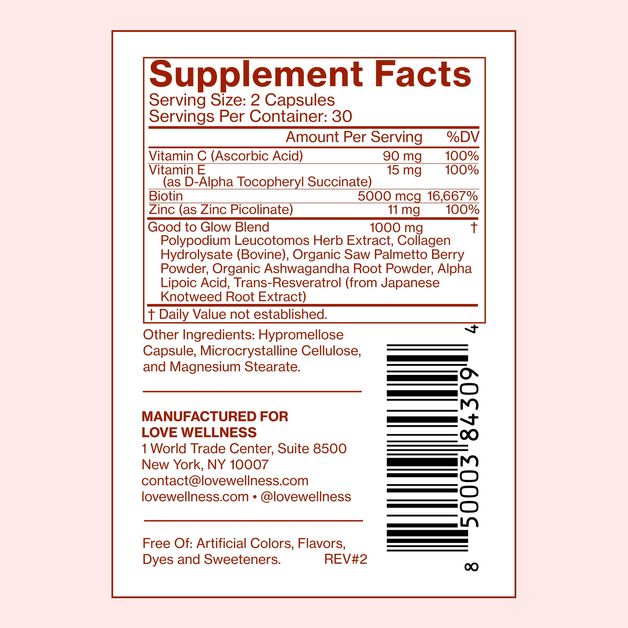 Love Wellness Good to Glow | Collagen Supplement with Biotin, Vitamin C, E, Ashwagandha & Zinc | Promotes Smooth, Glowing & Clear Skin | Enhances Smoothness & Promotes Healthy Skin | 60 Count Love Wellness buy supplements canada