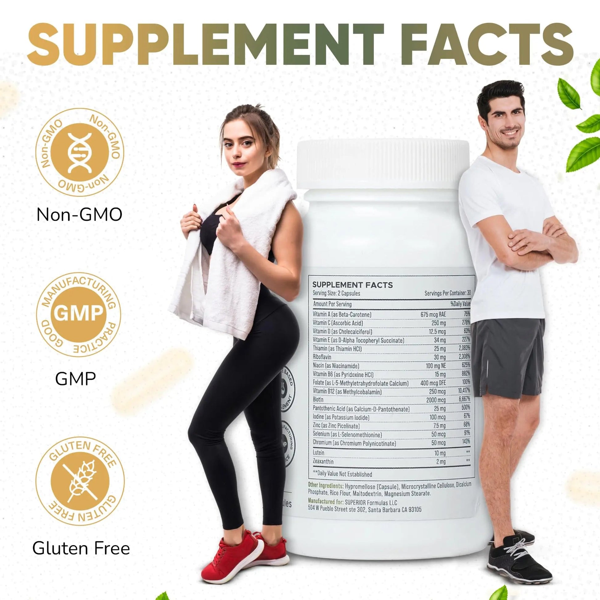 Superior Formulas LLC High Potency Multivitamin with AREDS2 Nutrients; Physician-Formulated Daily Supplement with Lutein, Zeaxanthin, Zinc, Vitamin C & E Superior Formulas LLC buy supplements canada