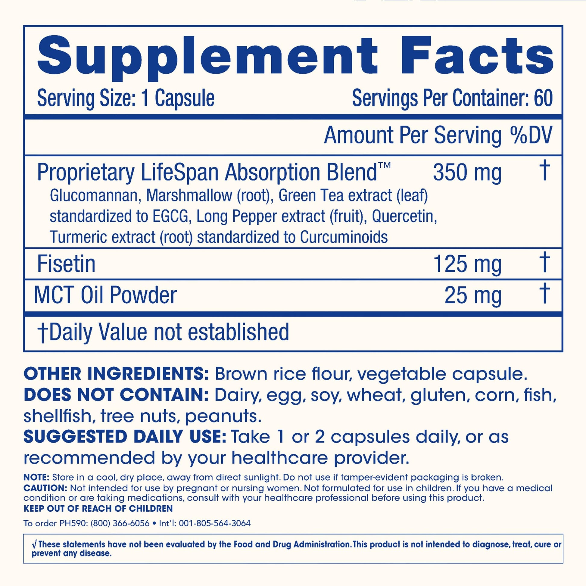 ProHealth Fisetin Supplements-15X Better Absorption from Polyphenol Blend + MCT Oil. 3rd Party Tested Pure. USA Manufactured. Powerful Antioxidant + Senolytic. Fisetin Supplement 125mg X 60 Servings ProHealth buy supplements canada