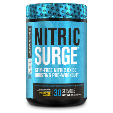 Nitric Surge Stim Free Pre Workout Powder - Caffeine Free Nitric Oxide Supplement Jacked Factory buy supplements canada