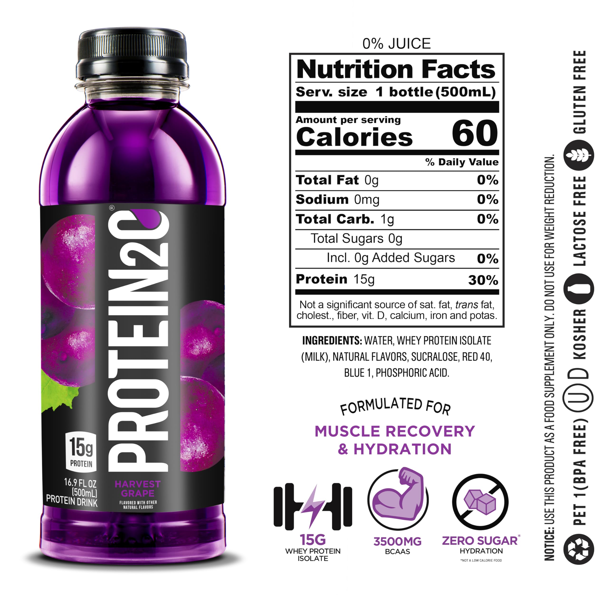 Protein2o 15g Whey Protein Isolate Infused Water, Ready To Drink, Sugar Free, Gluten Free Protein2o buy supplements canada