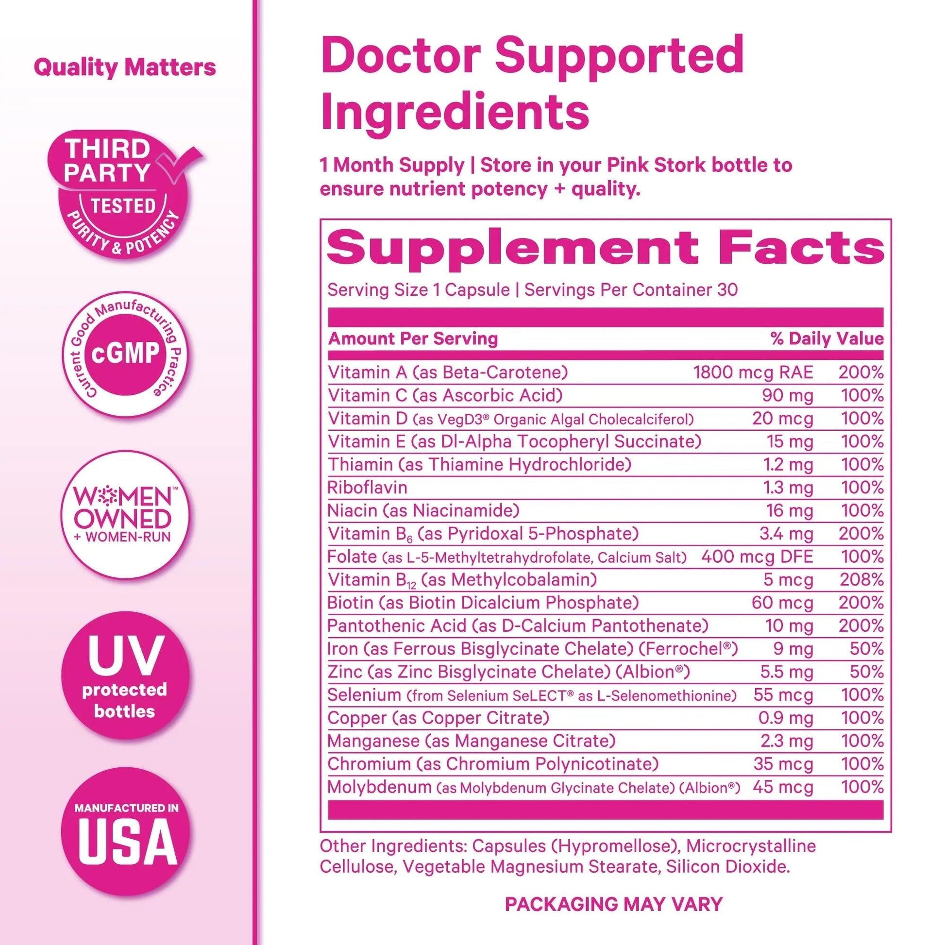 Pink Stork Total Women's Multivitamin - 19 Essential Vitamins for Women & Nutrients – Energy, Metabolism, Hormone, Immune & Mood Support Pink Stork buy supplements canada