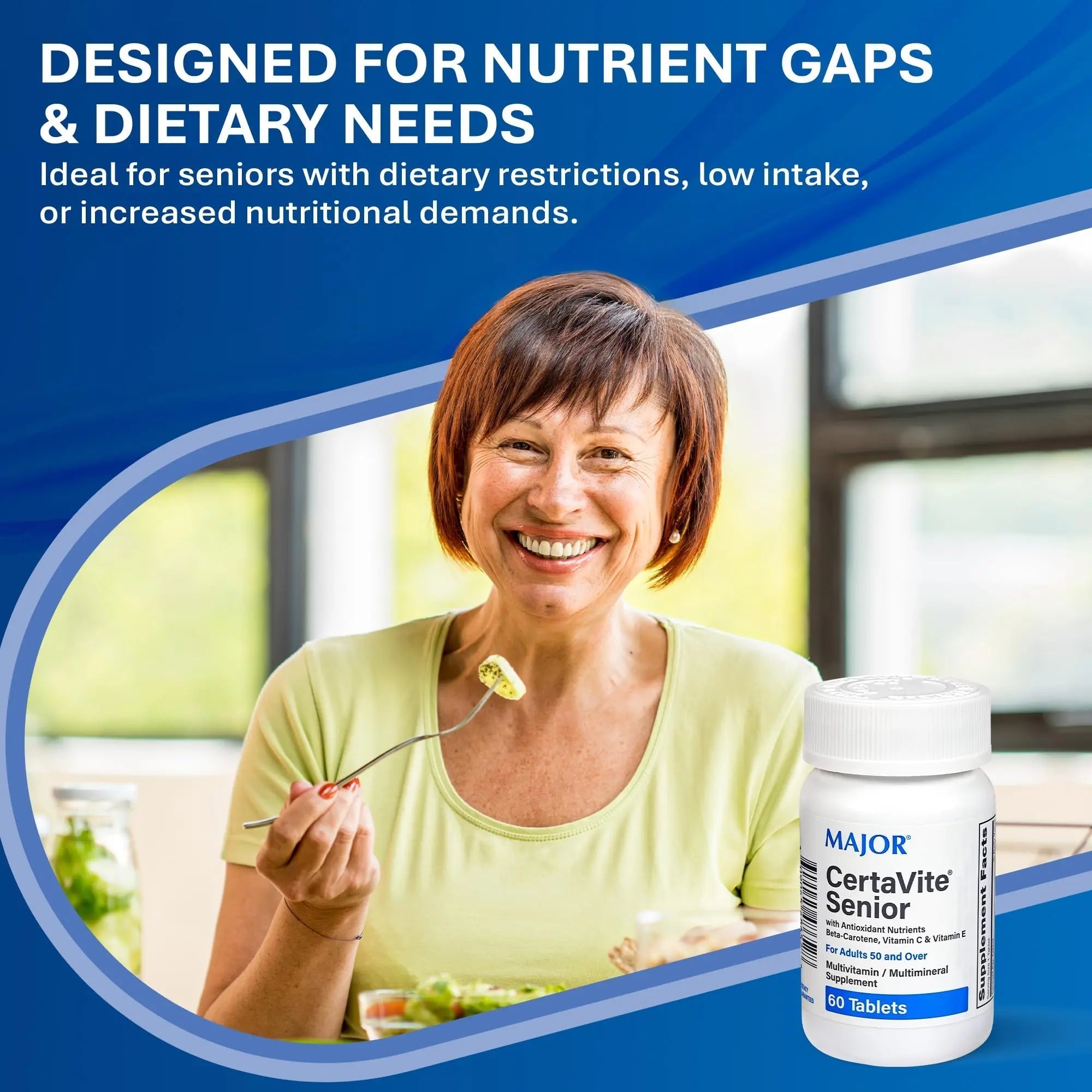 MAJOR CertaVite Senior Multivitamin with Antioxidants – Multivitamin for Women and Men with Beta-Carotene, Iron MAJOR buy supplements canada