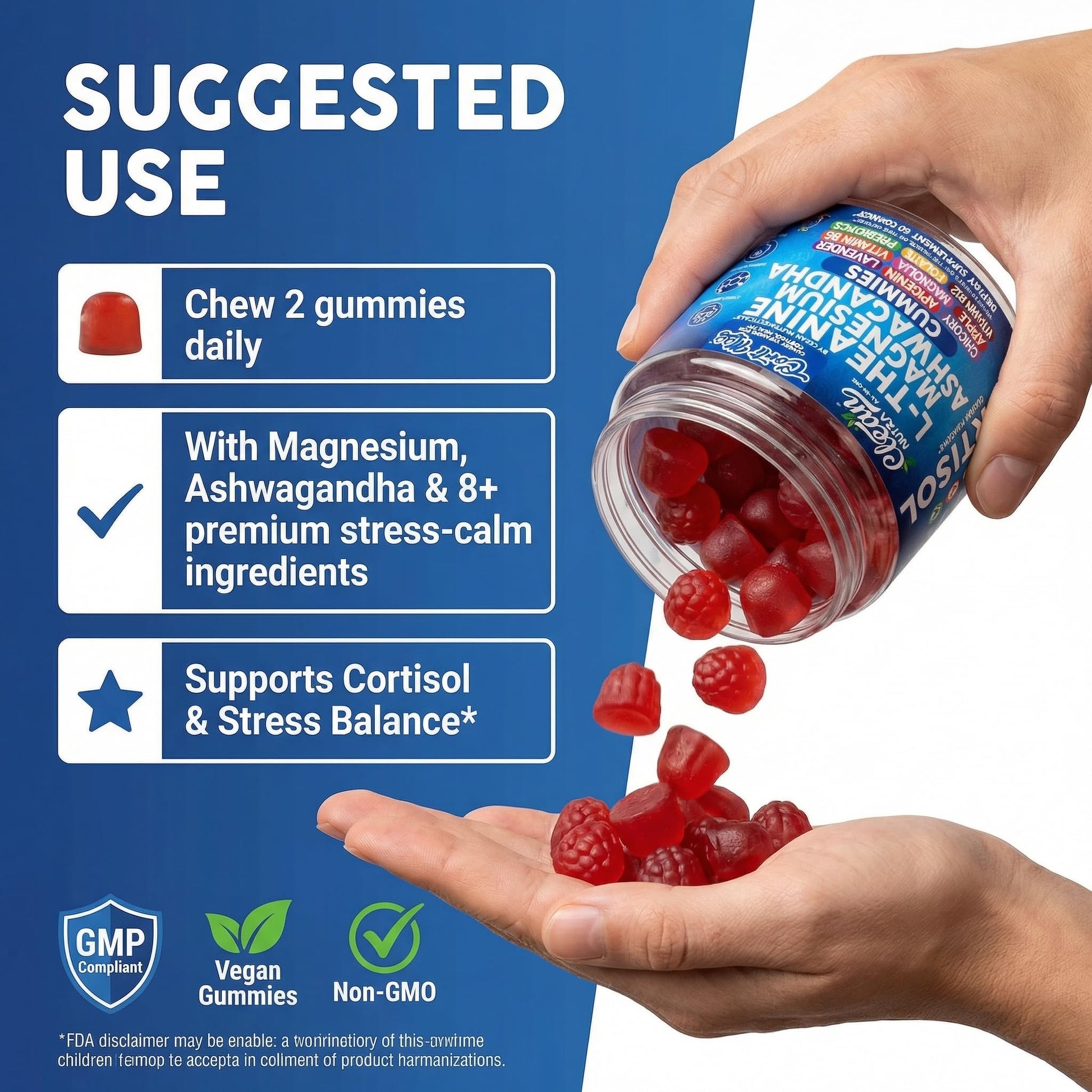 Clean Nutra Cortisol Supplement Gummies L-Theanine Magnesium Ashwagandha Apigenin Vitamin B6 Sleep and Calm Support Lavender Chicory Prebiotic Advanced Gummy Formula Clean Nutraceuticals buy supplements canada