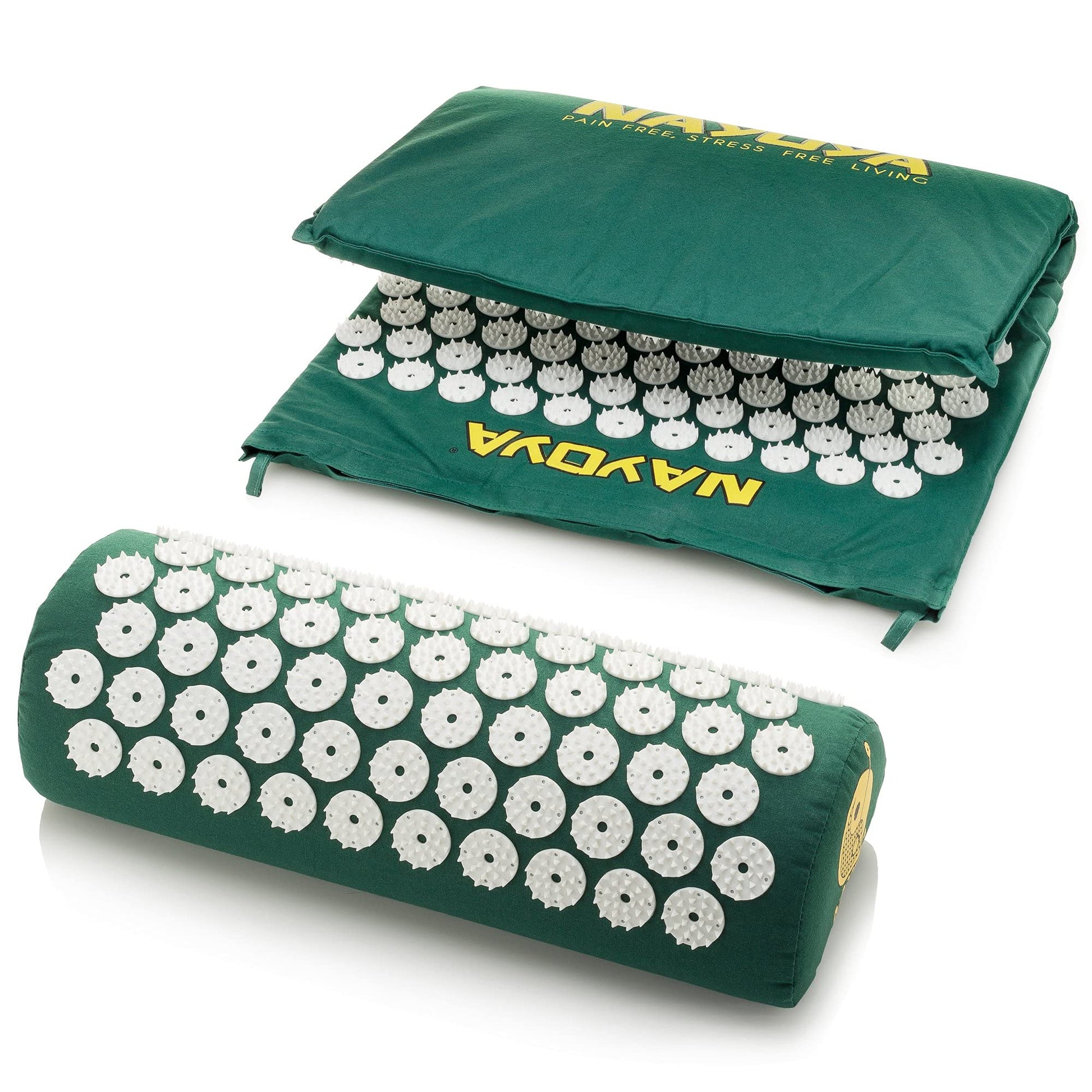 NAYOYA Neck and Back Pain Relief - Acupressure Mat and Neck Pillow Set - Relieves Stress and Sciatic Pain NAYOYA buy supplements canada
