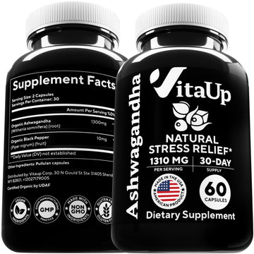 VitaUp Organic Ashwagandha Capsules 1310 mg - USA Made Ashwagandha Supplements VitaUp buy supplements canada