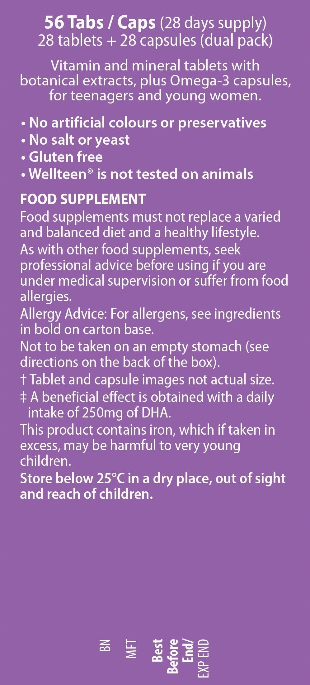 Vitabiotics Wellteen Her Plus - 56 Tablets/Capsules, 56 Count (Pack of 1) Wellteen buy supplements canada