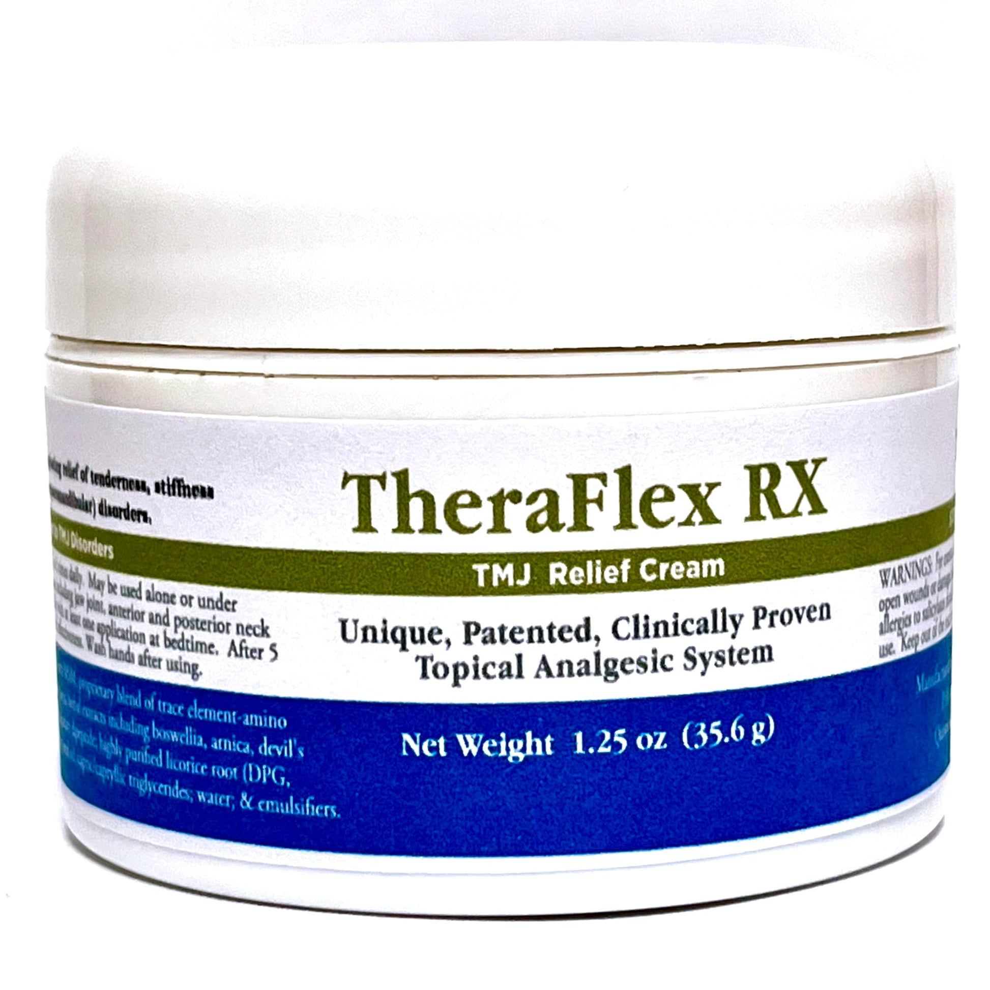 Theraflex RX® TMJ Cream (Doctor Formulated). This is a Patented Topical Cream which Provides Masseter Muscle and temporomandibular Joint Relief (TMJ) Theraflex RX buy supplements canada